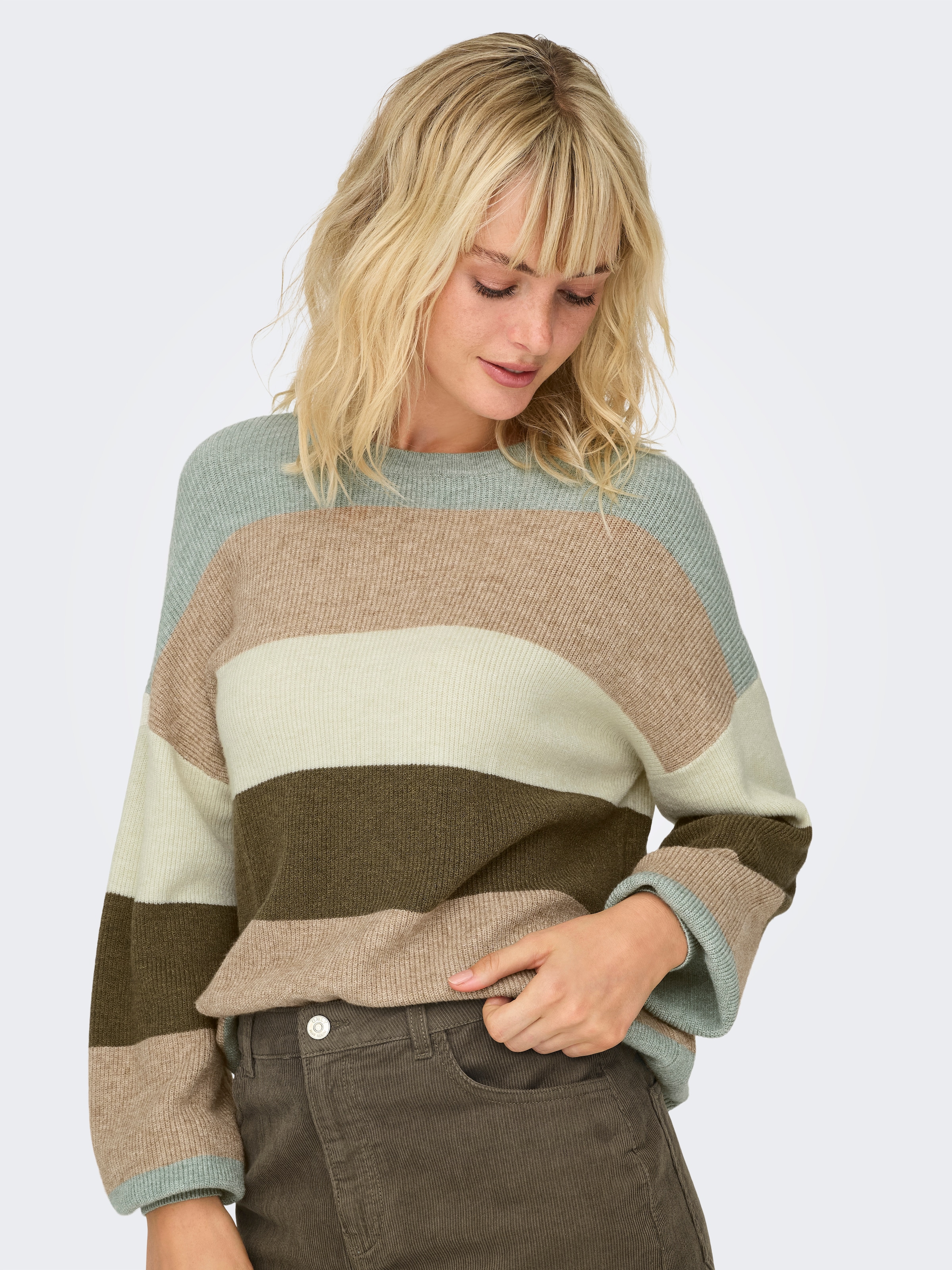 ONLY Strickpullover »ONLATIA L/S STRIPE PULLOVER KNT NOOS«
