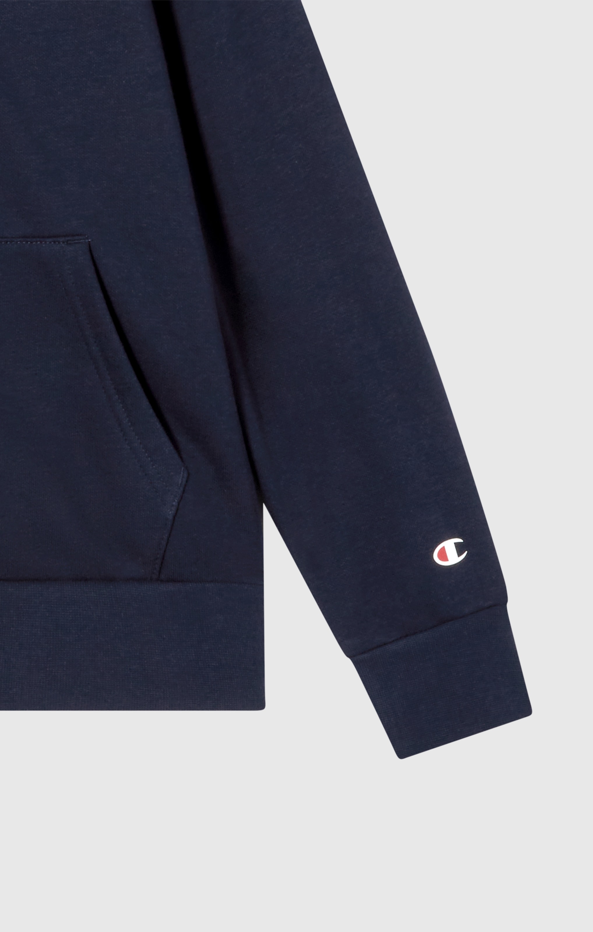 Champion Kapuzensweatjacke »BASICS Fleece Full Zip Sweatshirt« mit Kapuze und Kordelzug, aus Baumwolle und Polyester, für Kinder