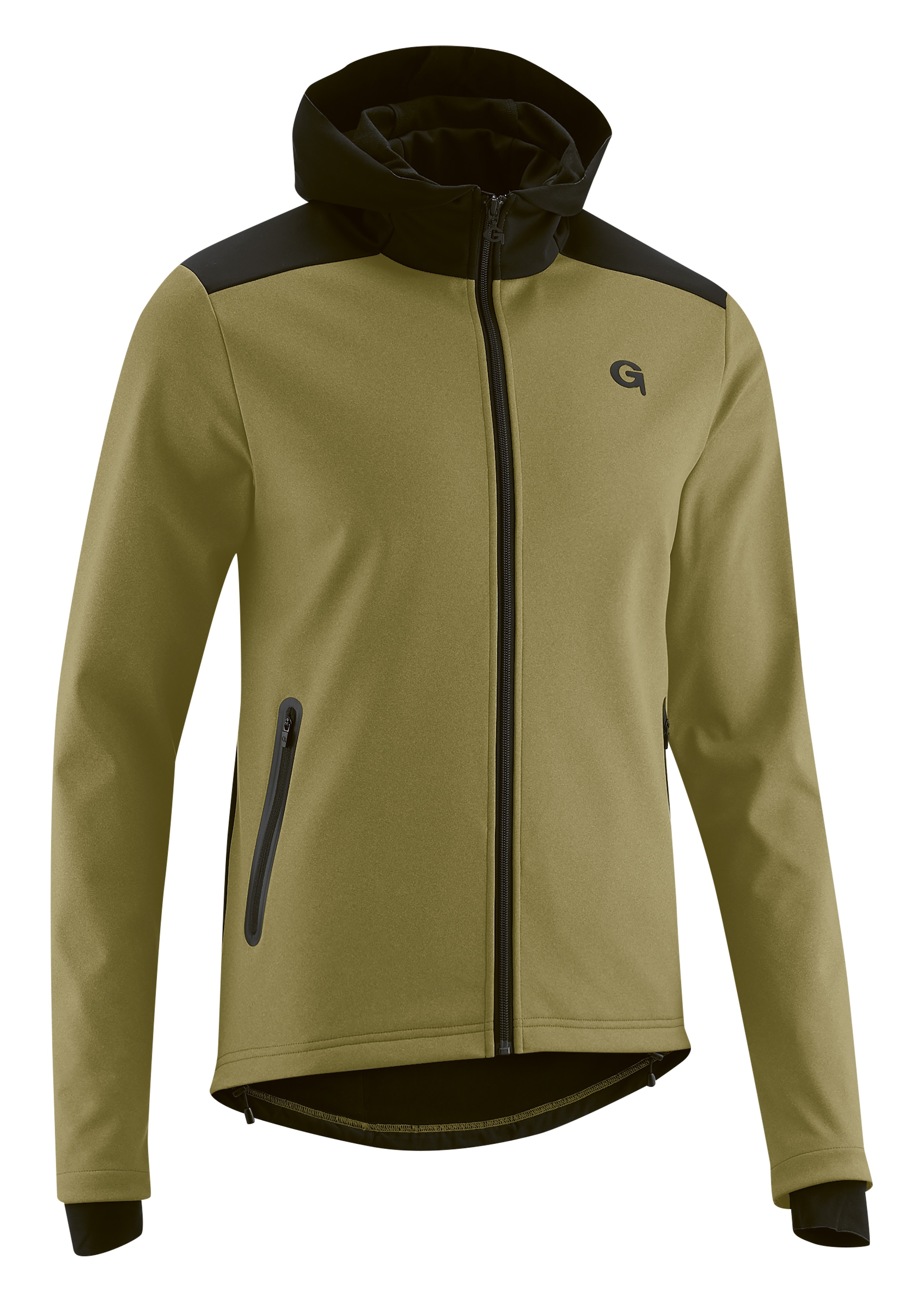 Gonso Radtrikot »Travo«, Herren Softshell-Hoodie, Windjacke winddicht und atmungsaktiv