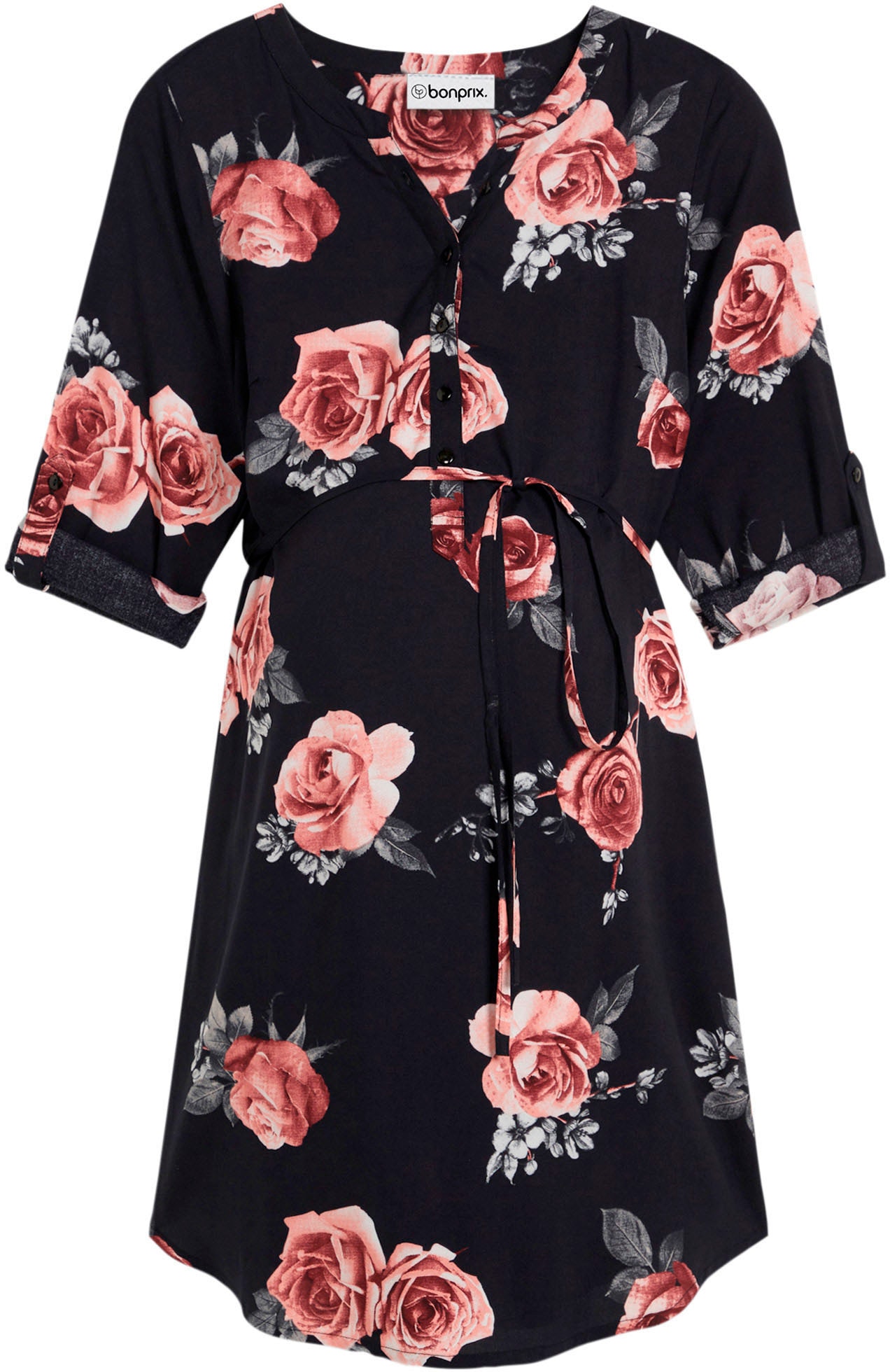 bonprix Umstandskleid »Umstands- und Stillblusenkleid aus fließender Viskose« für Schwangerschaft und Stillzeit, aus Viskose, lockere Passform