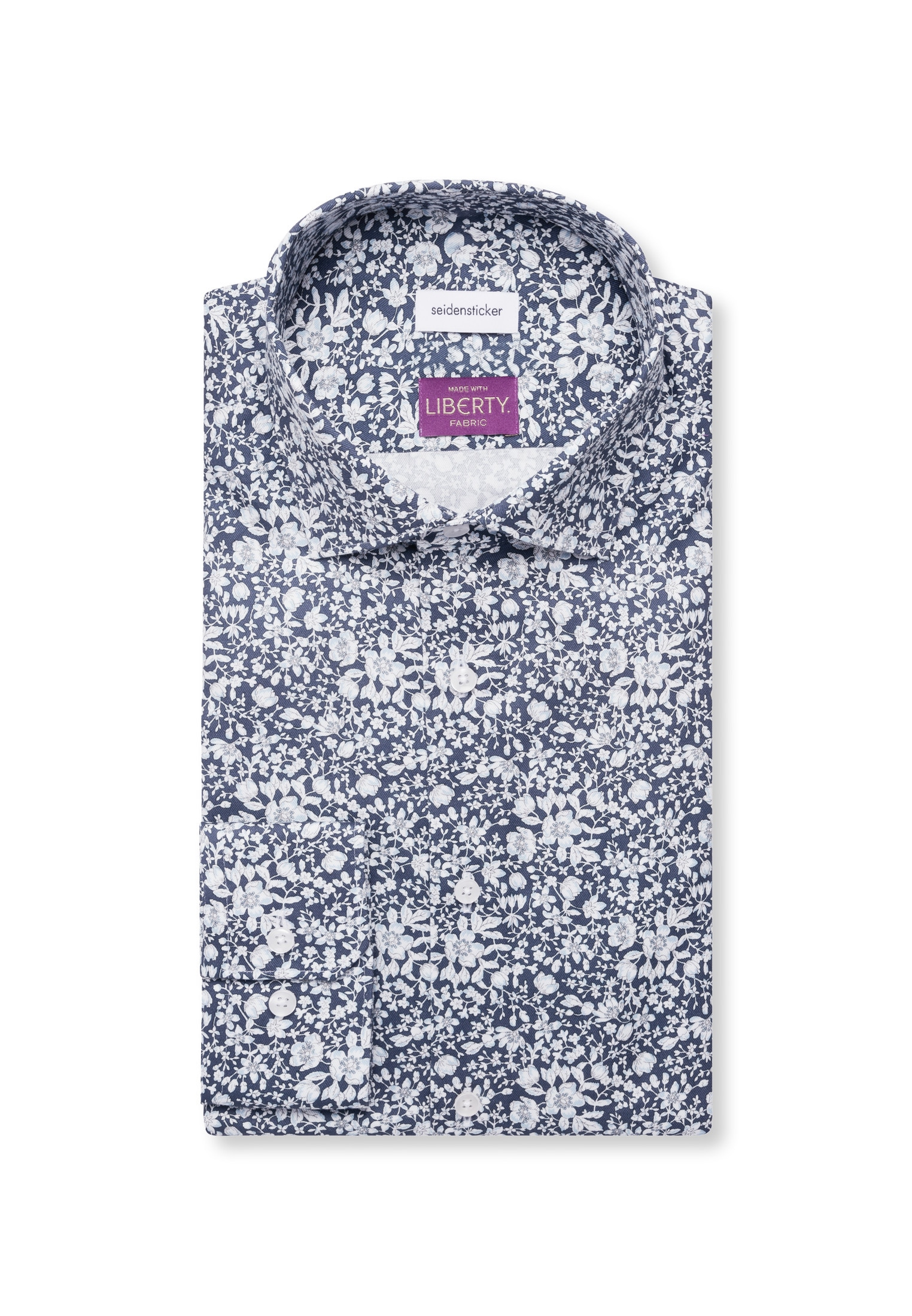 seidensticker Businesshemd »Schwarze Rose« Slim 1/1 Kentkragen Druck