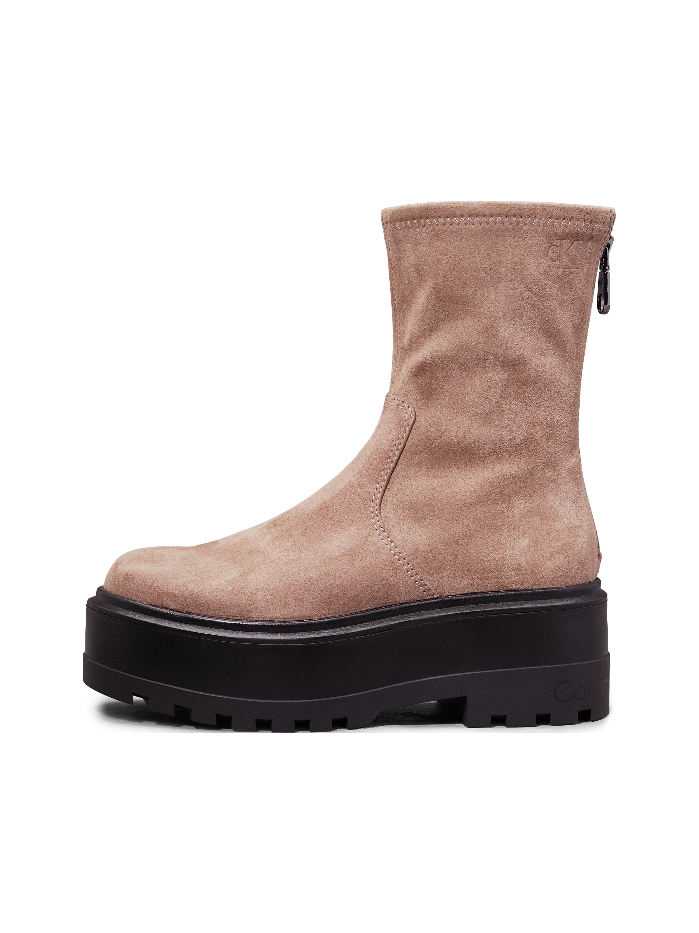 Calvin Klein Jeans Stiefelette »FLATFORM ZIP MG SS«, Plateau, Herbstmode, Boots, mit praktischem Fersenreißverschluss
