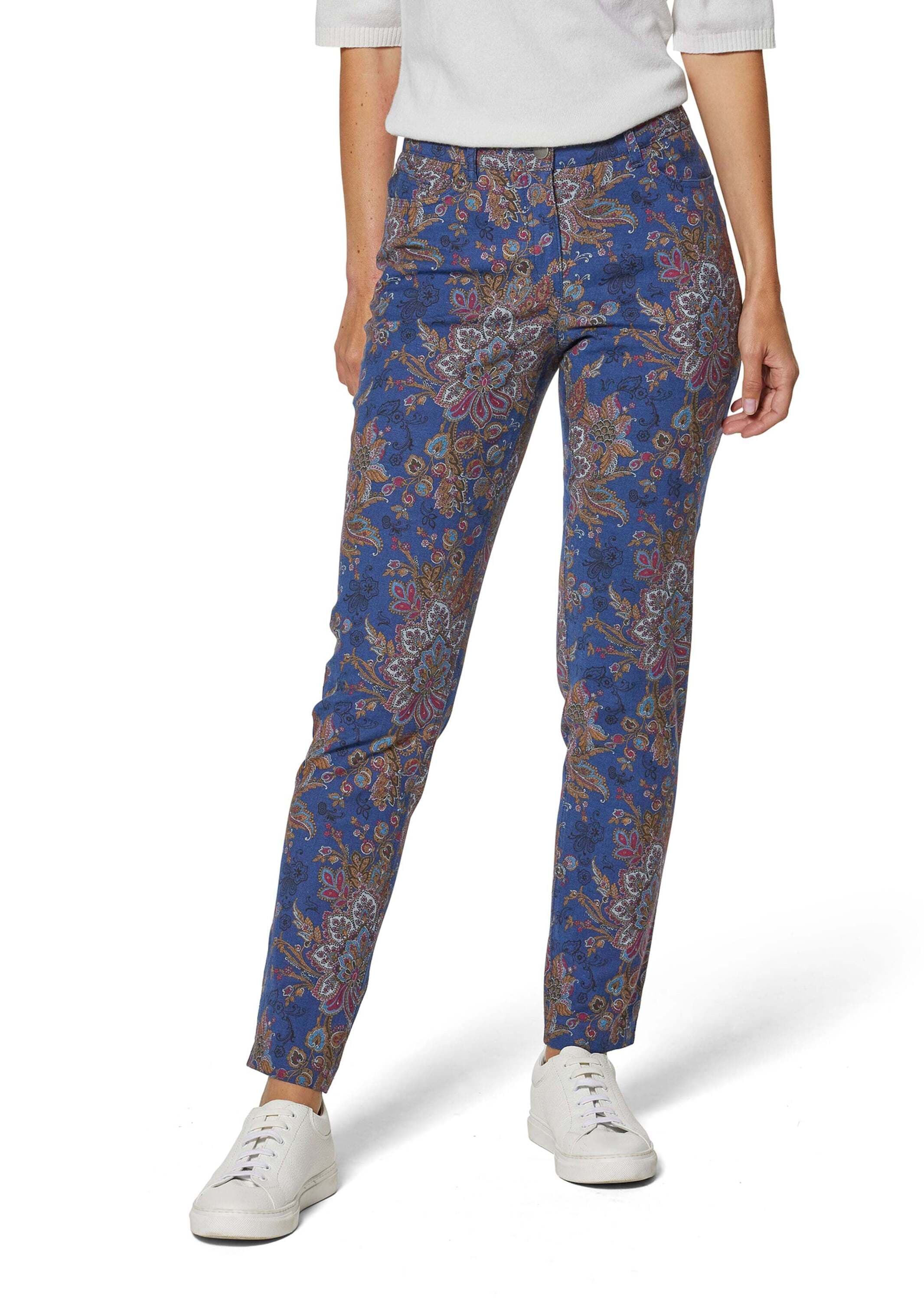 MADELEINE Regular-fit-Jeans »Jeans Schlanke Jeans mit Paisley-Print«