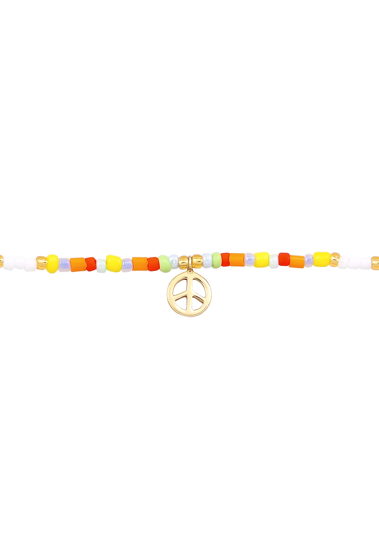 Elli Silberkette »Halskette Choker Piece Glas Beads Boho Style 925 Silber«