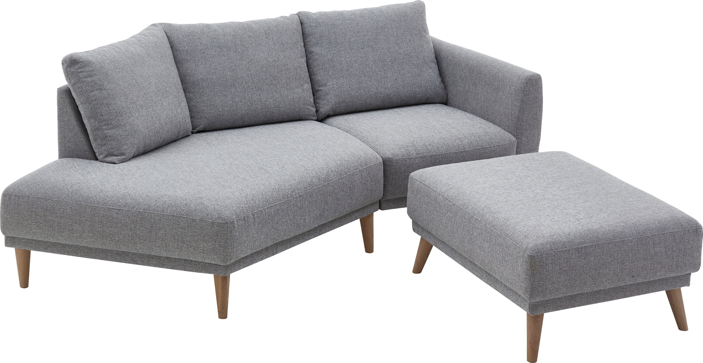 ATLANTIC home collection 2,5-Sitzer »Elvis«, Polsterecke mit offenem Ende im skandinavischen Stil, Massivholzfüße