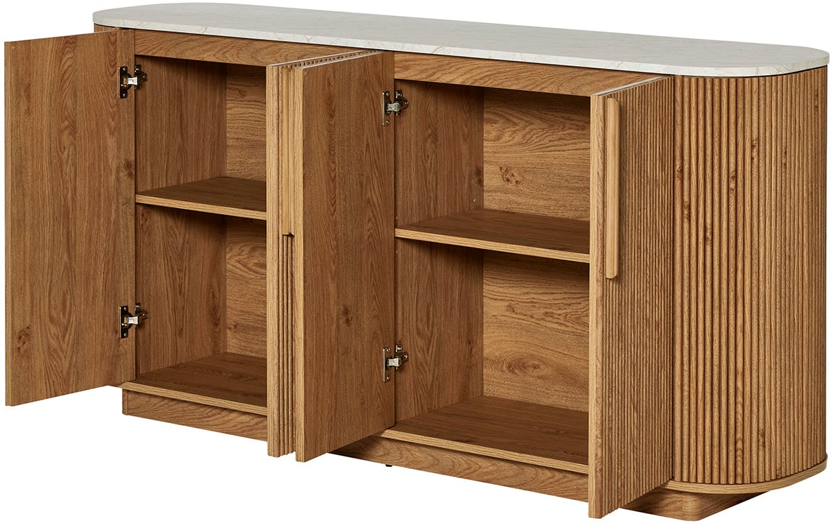Jahnke Sideboard »STRING SB 160« 1 Stk. tlg. Sideboard, 4-türig, Marmor-Look, Breite 159,5 cm