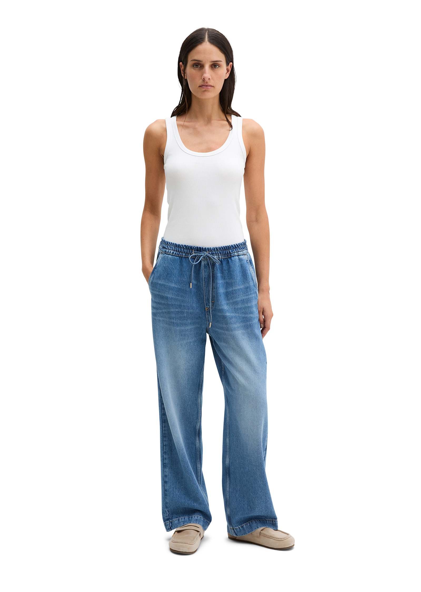 Marc O'Polo Jogg Pants straight fit cropped aus TENCEL™ Lyocell