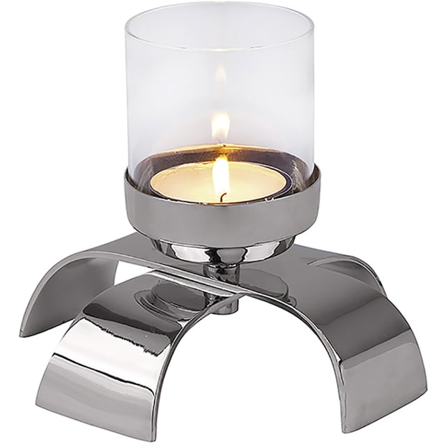 Fink Kerzenleuchter »AARON«, Metall mit Glaseinsatz, aus Handarbeit, für  Maxiteelichter, Höhe 25 cm auf Raten kaufen