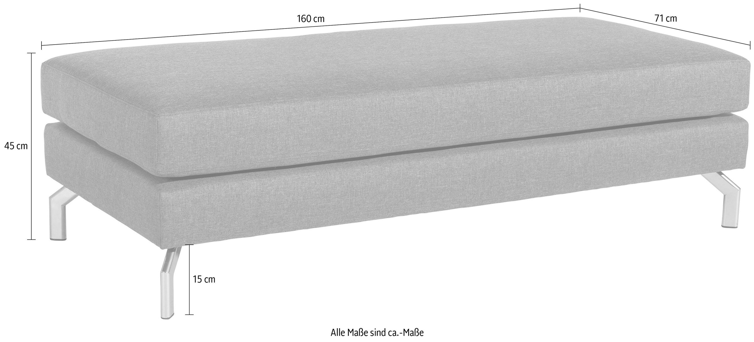 Max Winzer® Hocker »Flori«, mit abgewinkelten Chromfüßen
