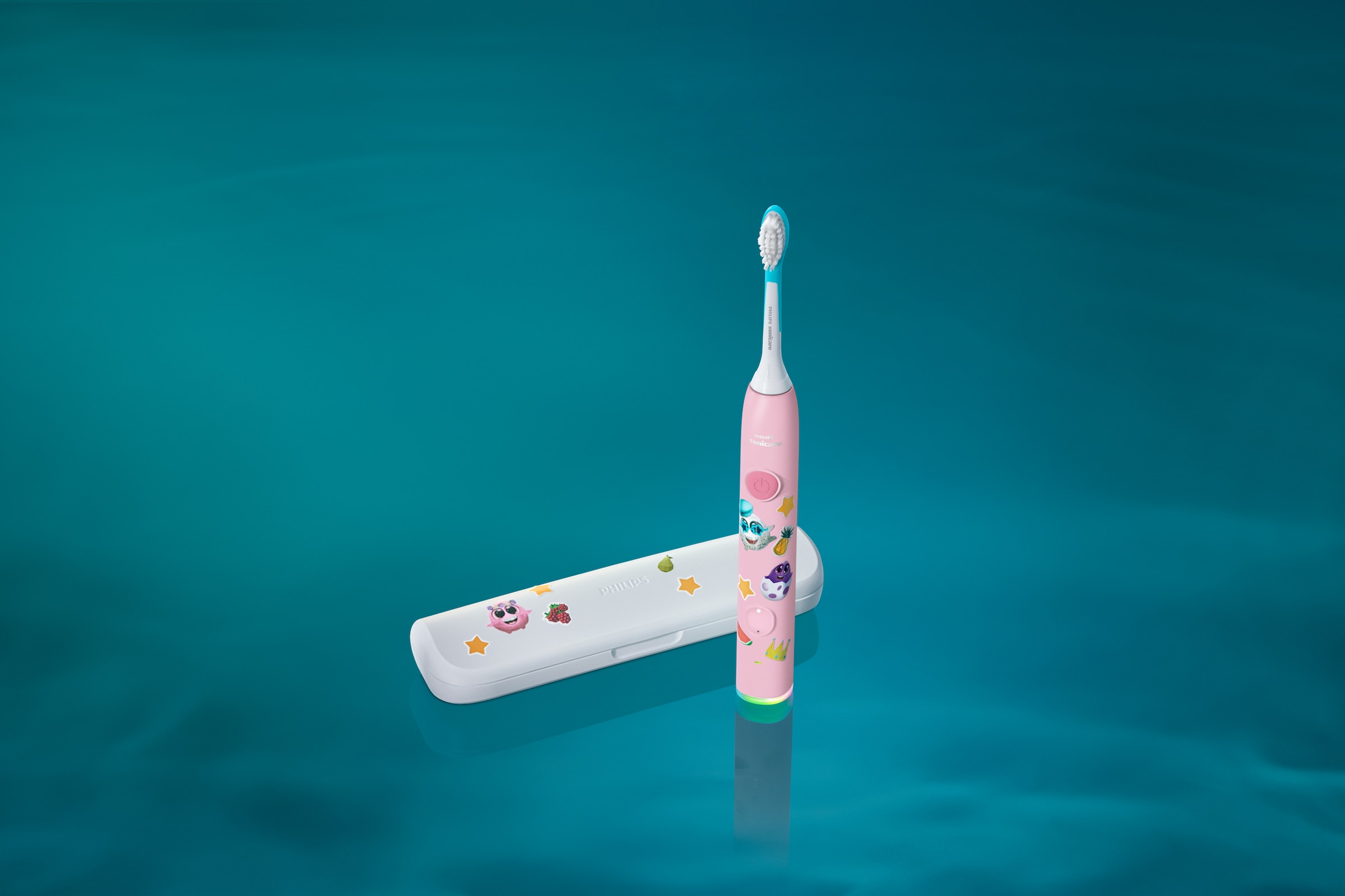 Philips Sonicare Elektrische Zahnbürste »For Kids Smart HX6600« 2 Stk. Aufsteckbürsten mit App-Anbindung, 2 Putzprogrammen und 21 Tagen Akkulaufzeit