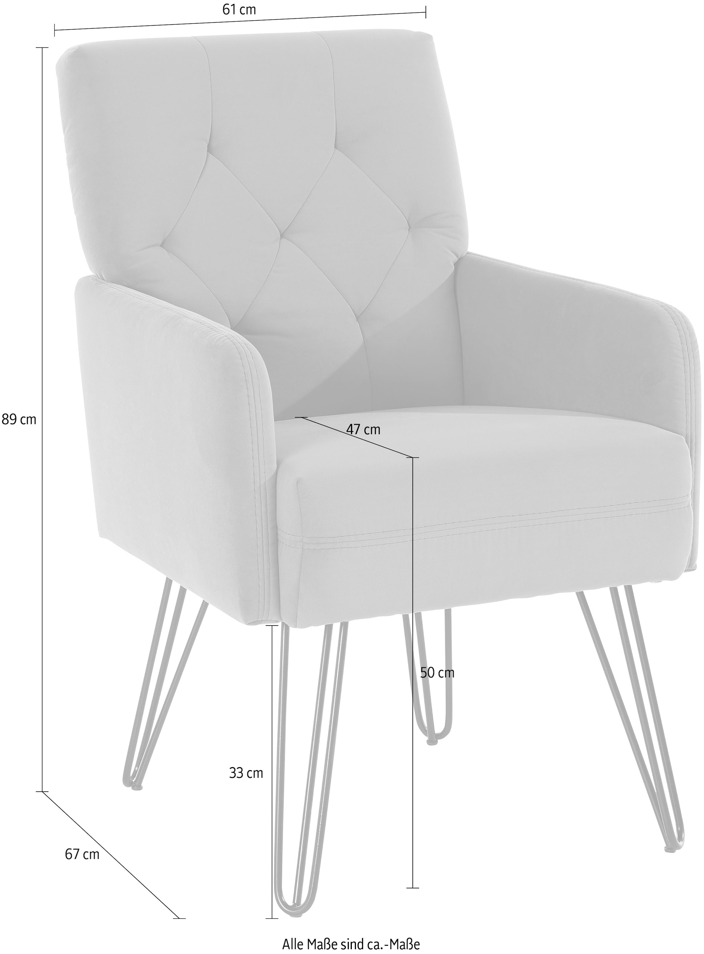 exxpo - sofa fashion Sessel »Doppio«, Breite 61 cm
