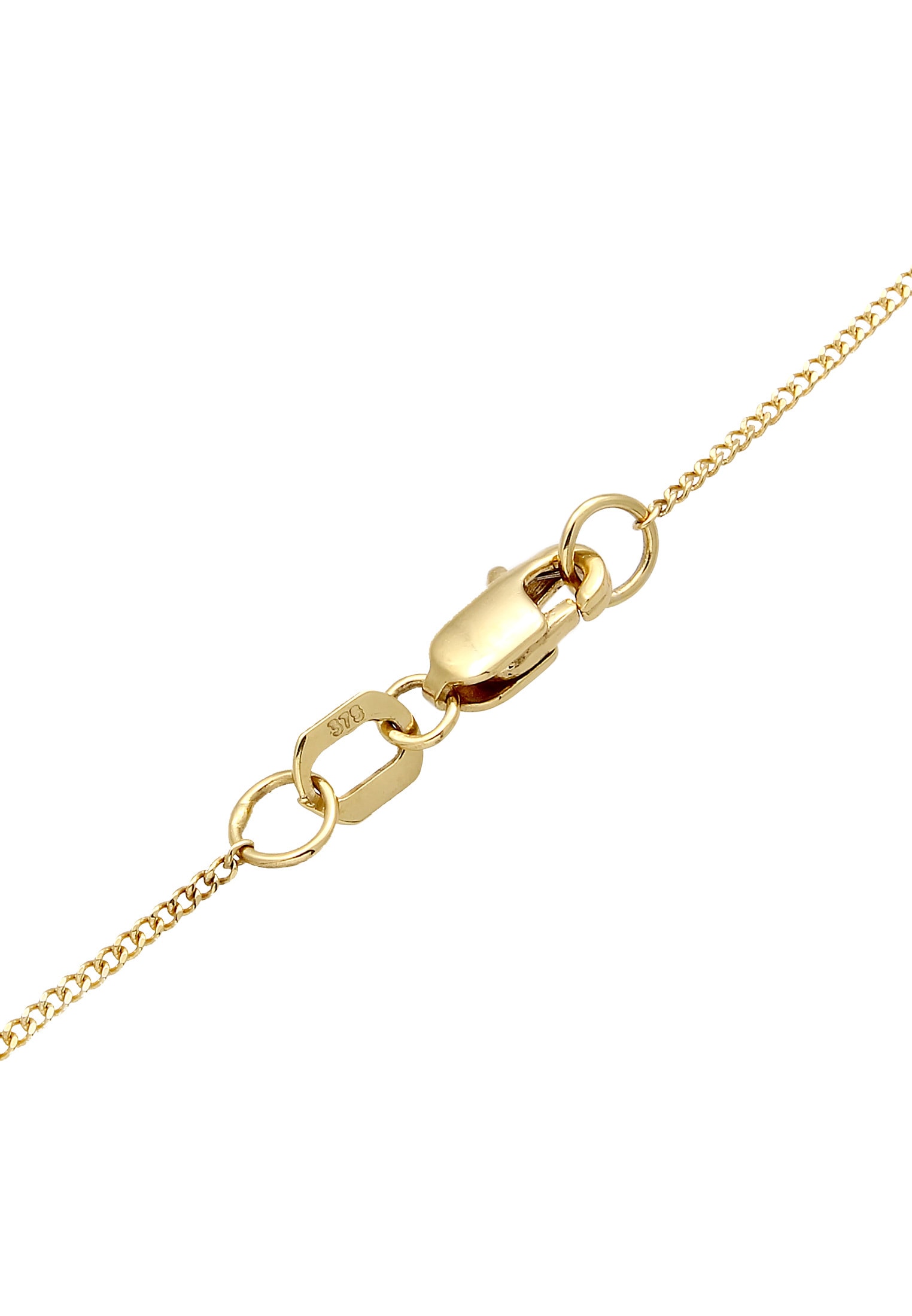 Elli Premium Kette mit Anhänger »Halskette Choker Kreis 375 Gelbgold«