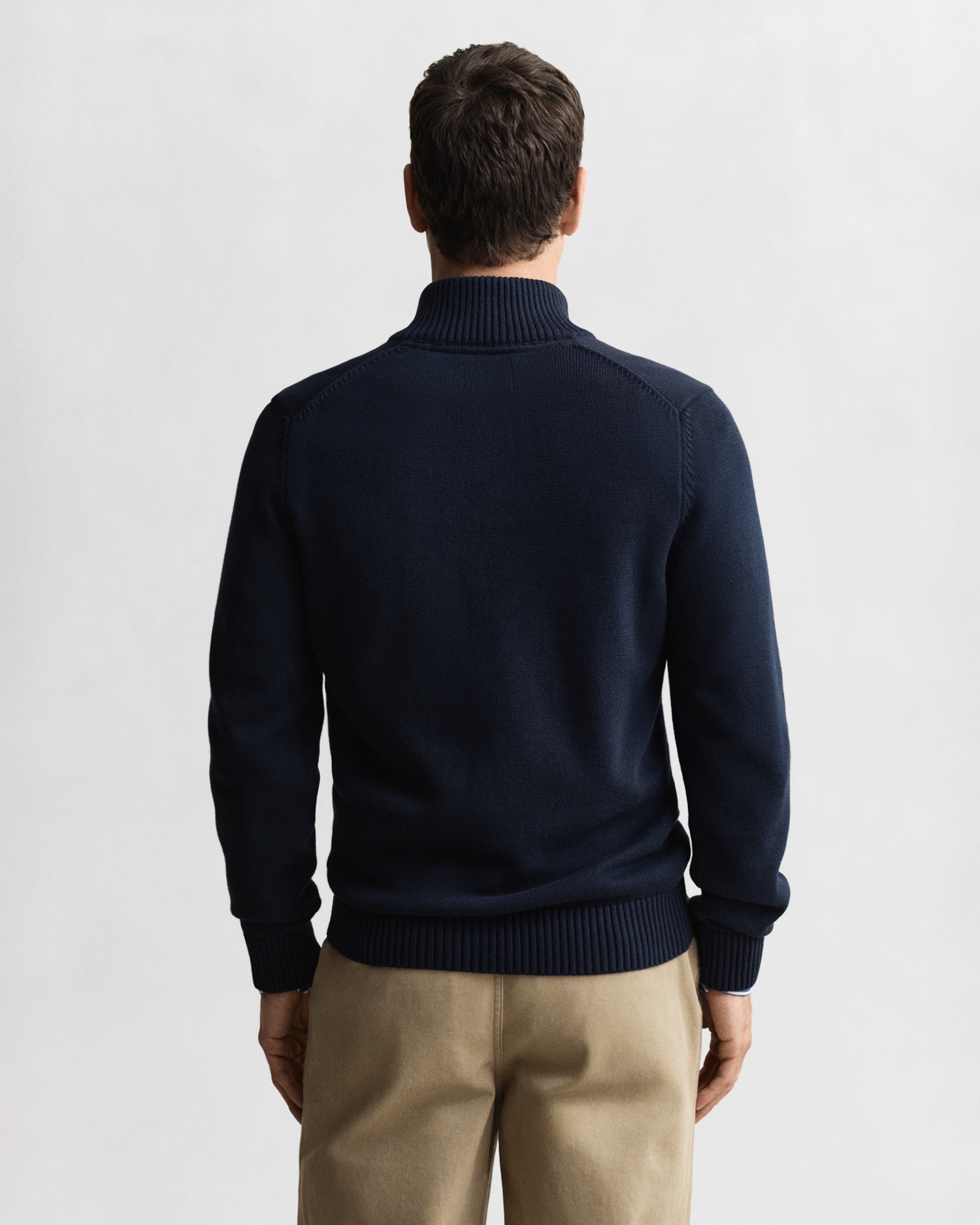 Gant Troyer »CASUAL COTTON HALF ZIP« mit grafischer Logostickerei auf der Brust