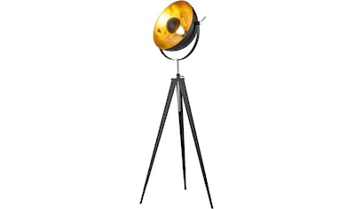 Leonique Stehlampe »Elenoire«, E27, Stehleuchte, Höhe verstellbar, schwarz / goldfarben kaufen