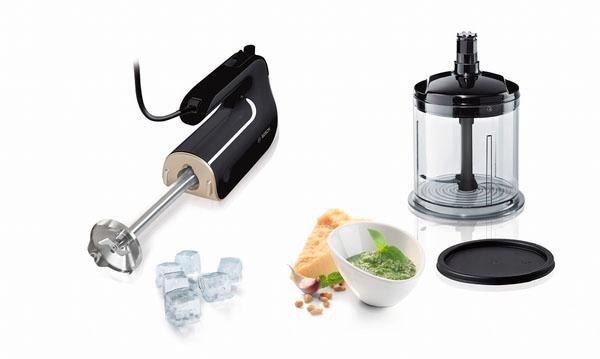 BOSCH Handmixer »HomeProfessional MFQ4885DE«, 575 W, Knethaken, 2x Rührbesen,  Universalzerkleinerer, Pürierstab, Mixbecher mit 3 Jahren XXL Garantie