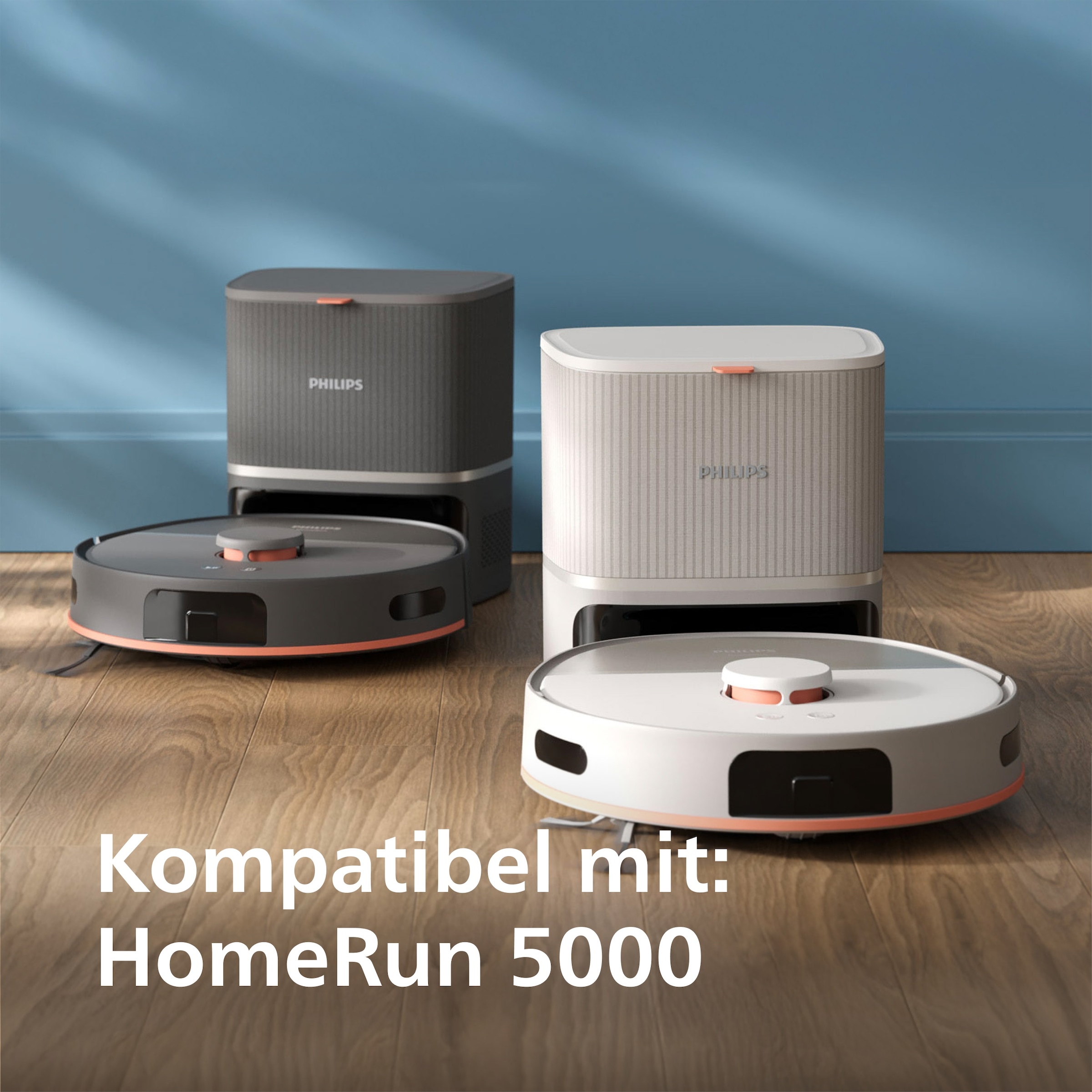 Philips Saugroboter Zubehör-Set »XV1453/10 für HomeRun Saug- & Wischroboter 5000 Series«, (Set, 3 tlg.), Original-Ersatzset für gründliche Reinigungsergebnisse