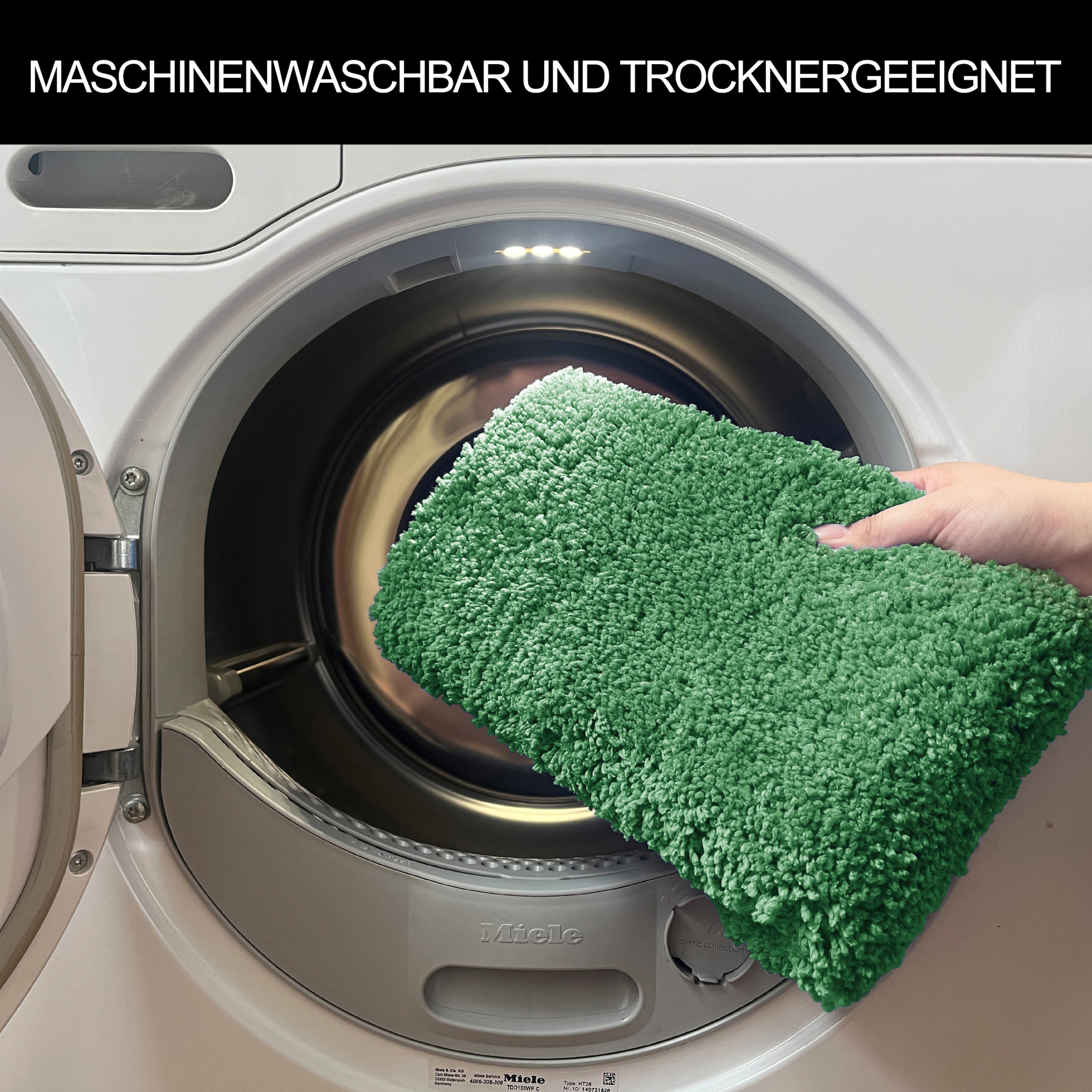 my home Badematte »Inga, Badezimmer Teppich, Badvorleger« Höhe 20 mm rutschhemmend beschichtet fußbodenheizungsgeeignet | schnell trocknend | strapazierfähig Badteppich, unifarben, weich, als halbrund und rechteckig erhältlich