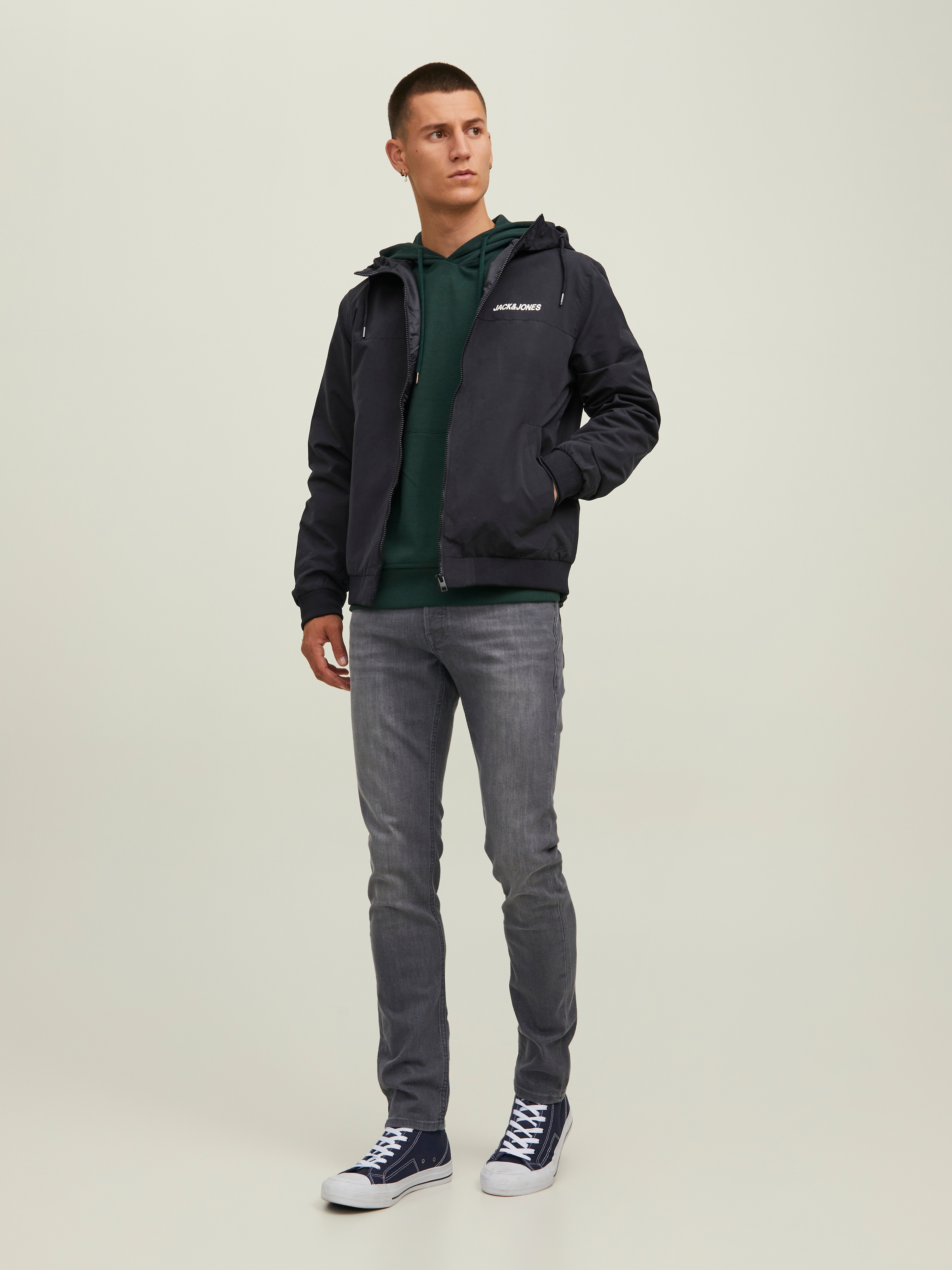 Jack & Jones Blouson »JJERUSH mit Kapuze« mit Kapuze Übergangsjacke, regular fit