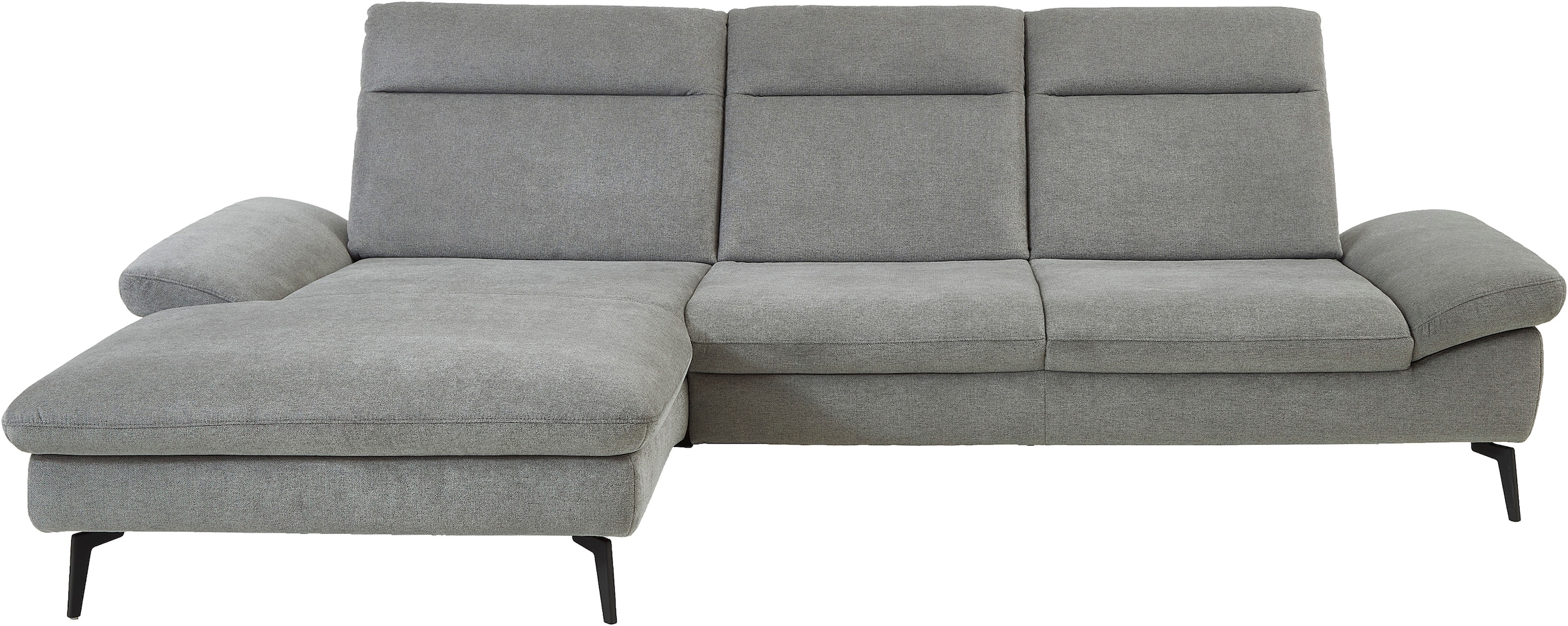 HUKLA Ecksofa »HU-HP22156 L-Form«, inkl. Kopfpolsterverstellung, optional mit Sitztiefenverstellung