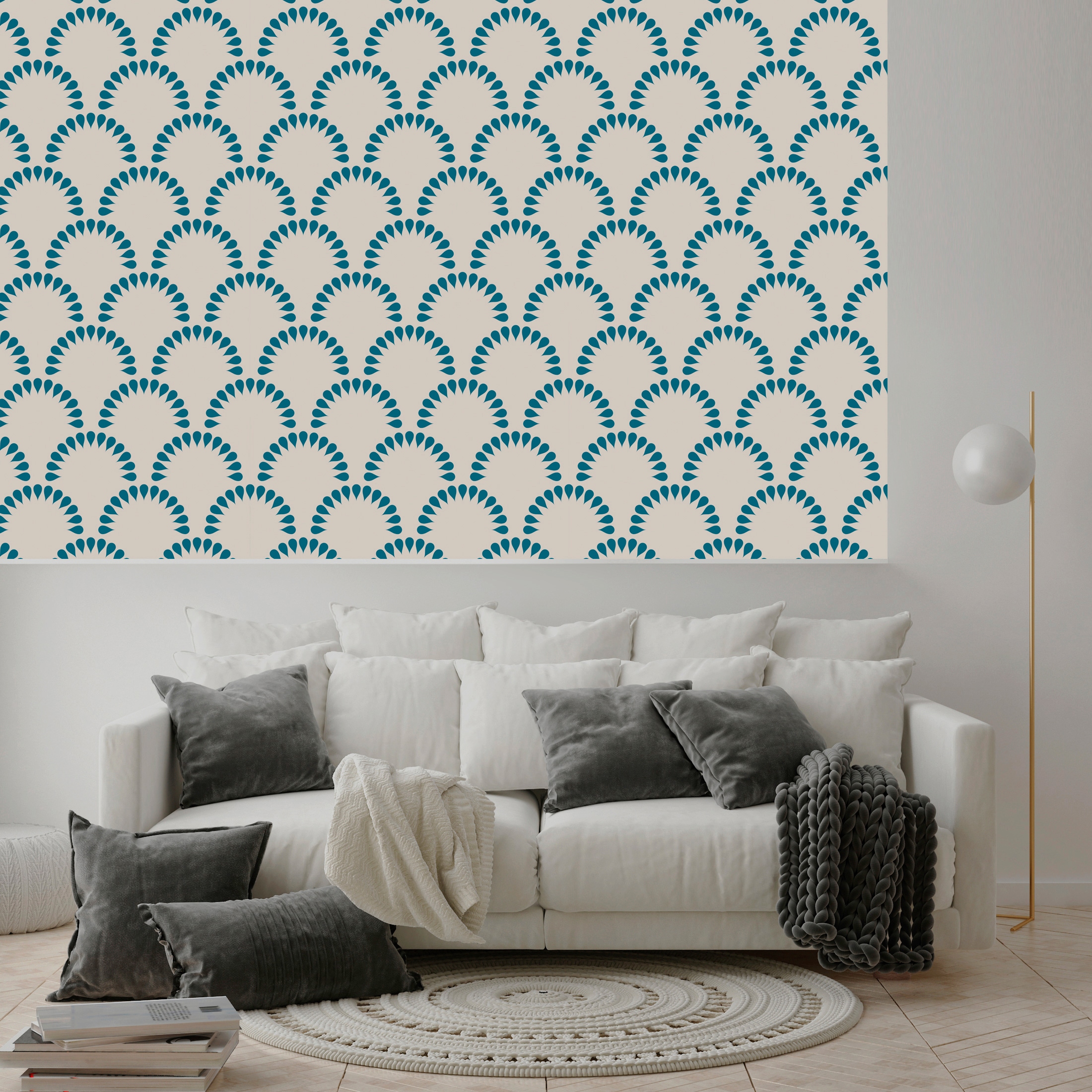 queence Vinyltapete »Ira« Barock | Kunst | bedruckt glatt 90x250cm, selbstklebend, kinderleichte Anbringung, , Sticker