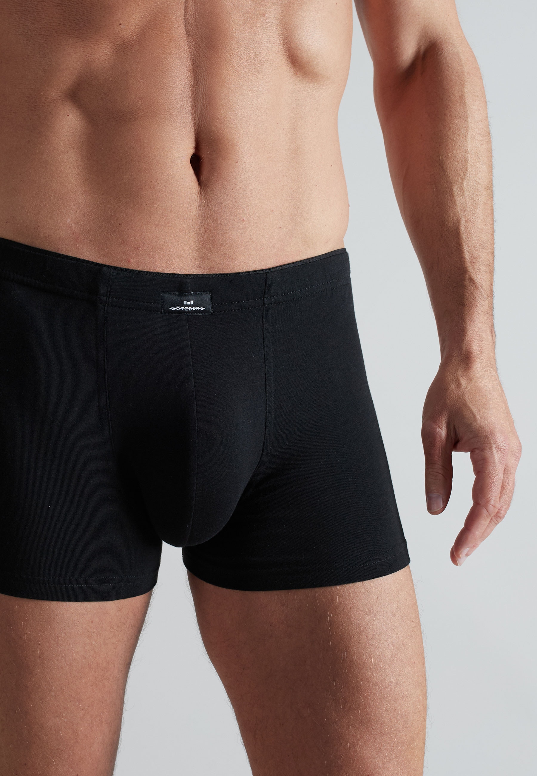 GÖTZBURG Retro Pants »X-Lastic« eng, kurz, basic, mit Logo, Baumwollmix