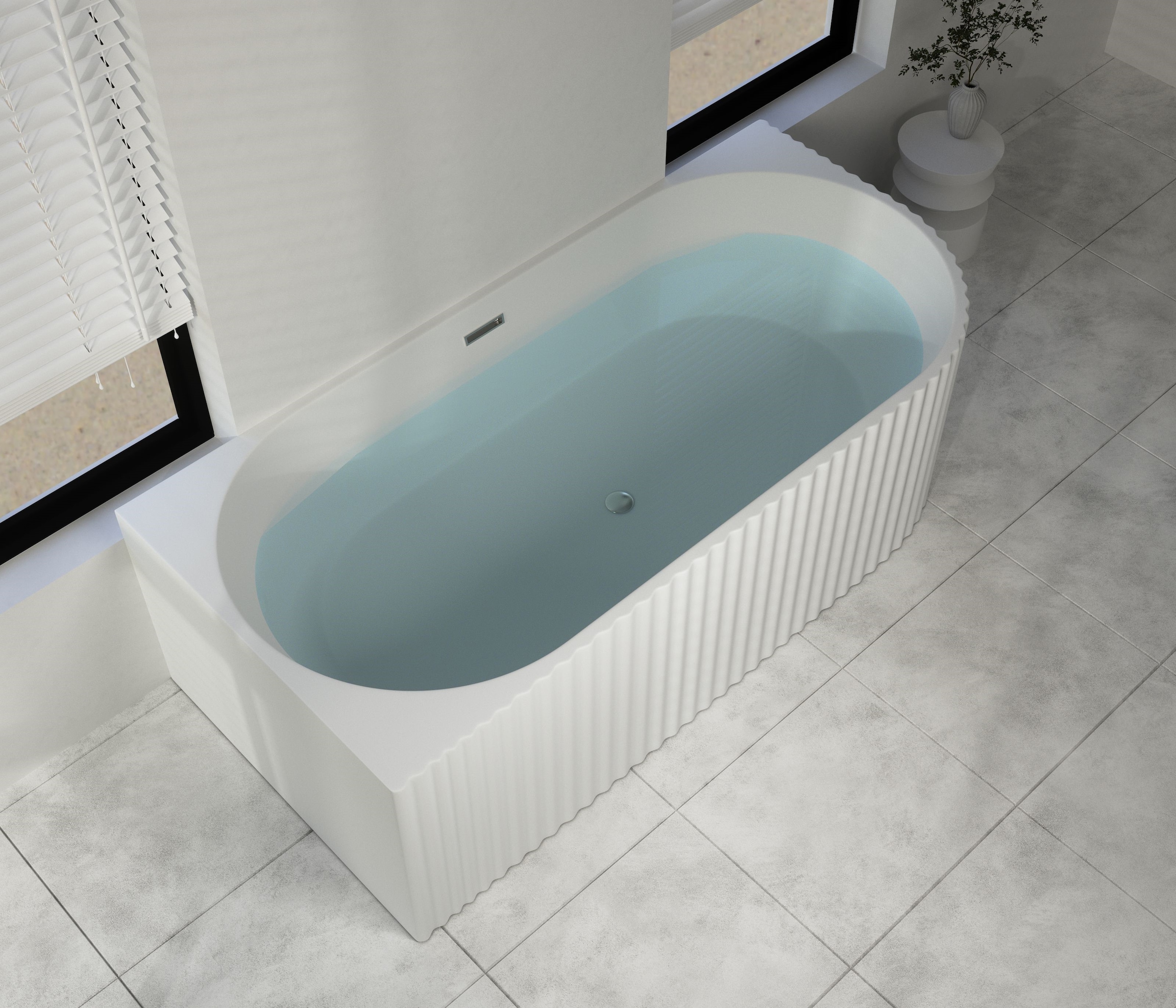 Sanotechnik Badewanne »BALI LINKS« Höhe 56 cm Überlauf 170x80x56 cm, Acryl