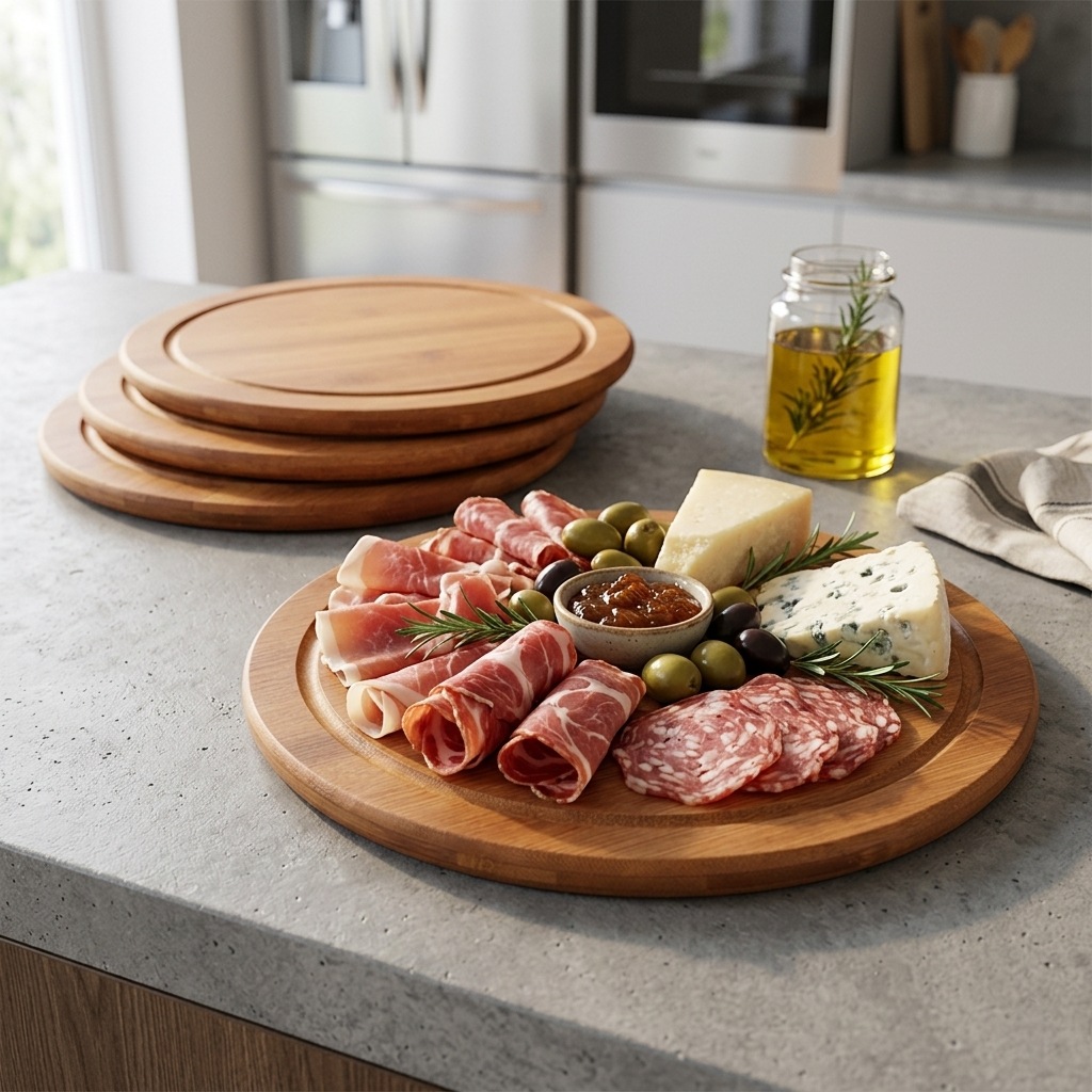 KESPER® Servierteller »Vesperteller 4er Set« mit Saftrille