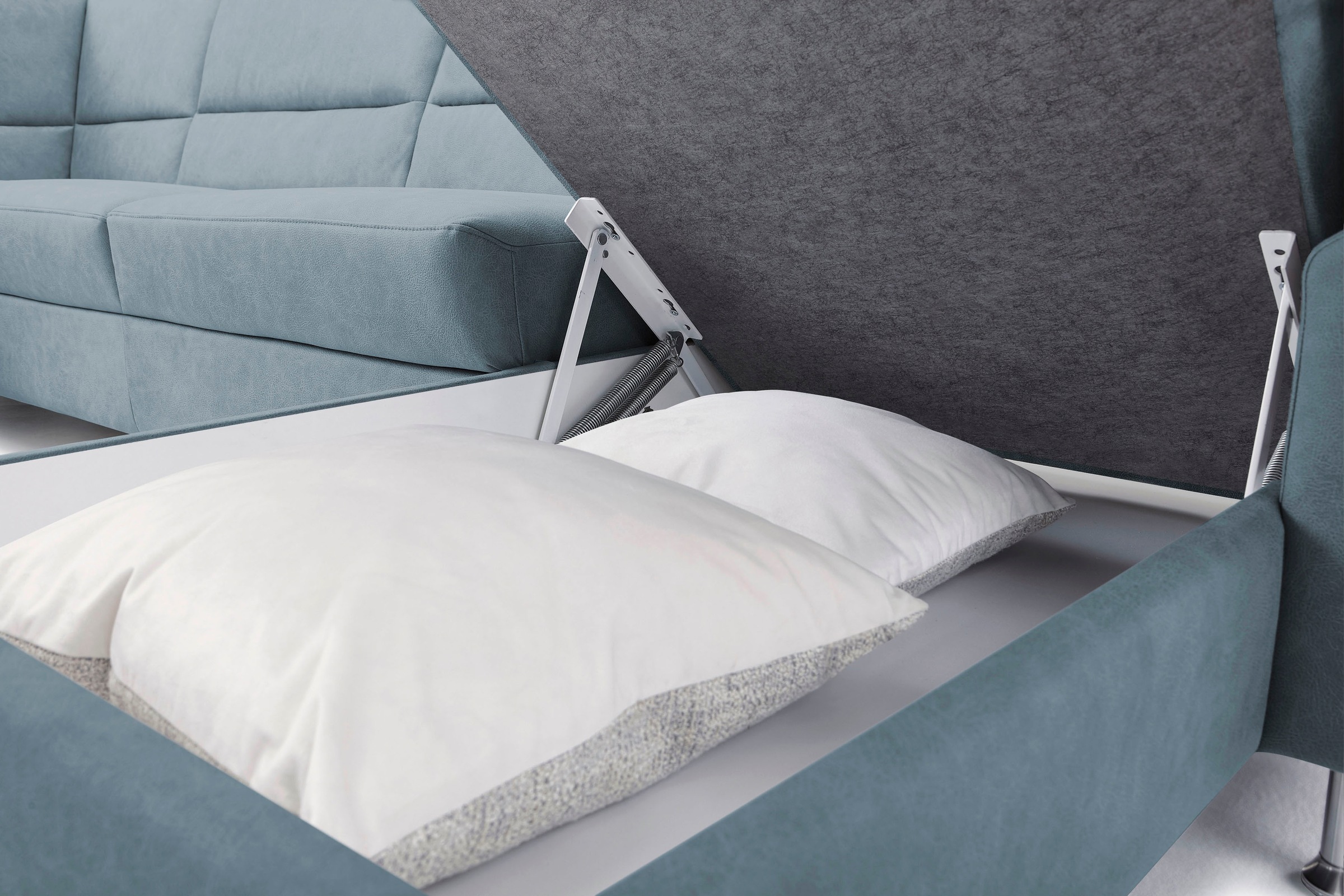 CALIZZA INTERIORS Wohnlandschaft »Onyx U-Form«, (3 St.), wahlweise mit Bettfunktion und Bettkasten