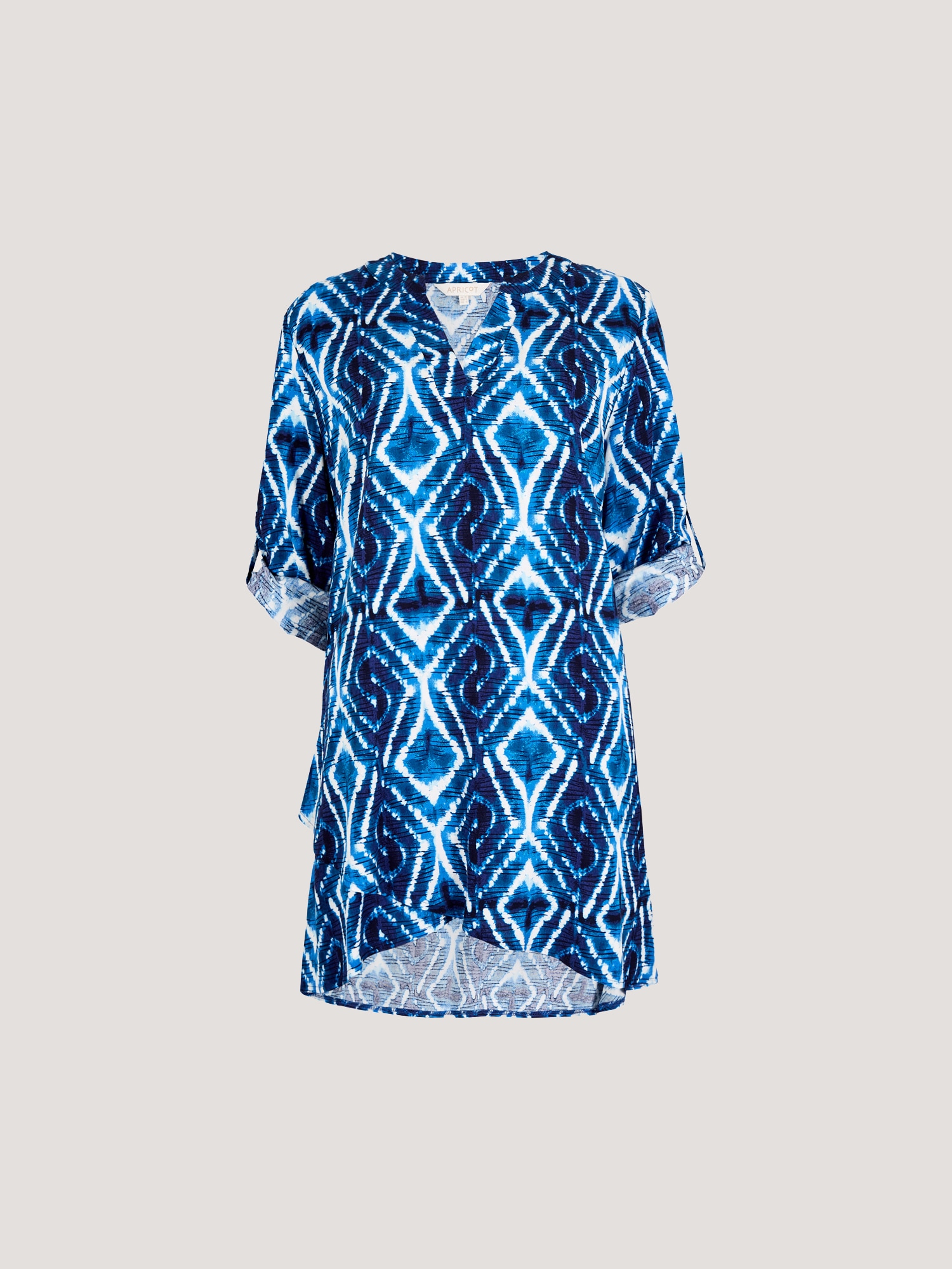 Apricot Longbluse »Bluse« mit Granddad-Ausschnitt