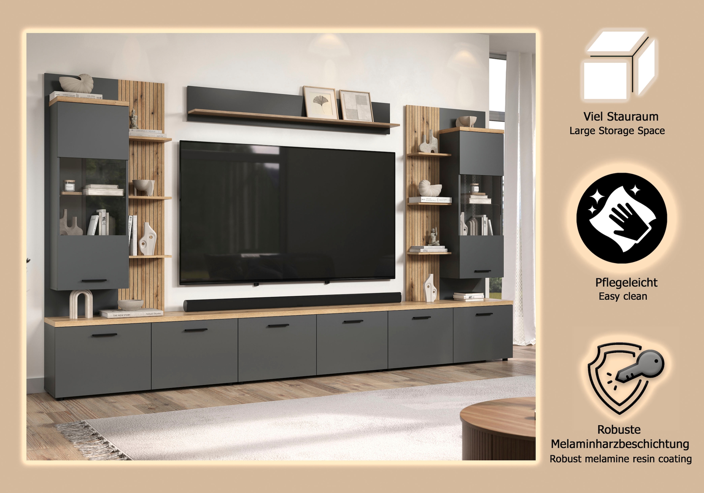 Home affaire Wohnwand »Bajo« 6 Stk. tlg.