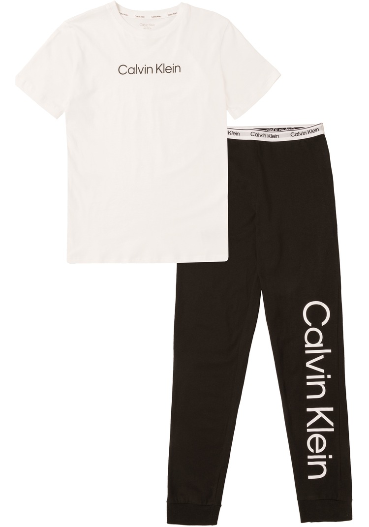 Relaxanzug »KNIT PJ SET (SS+CUFFED PANT)«, (2 tlg.)