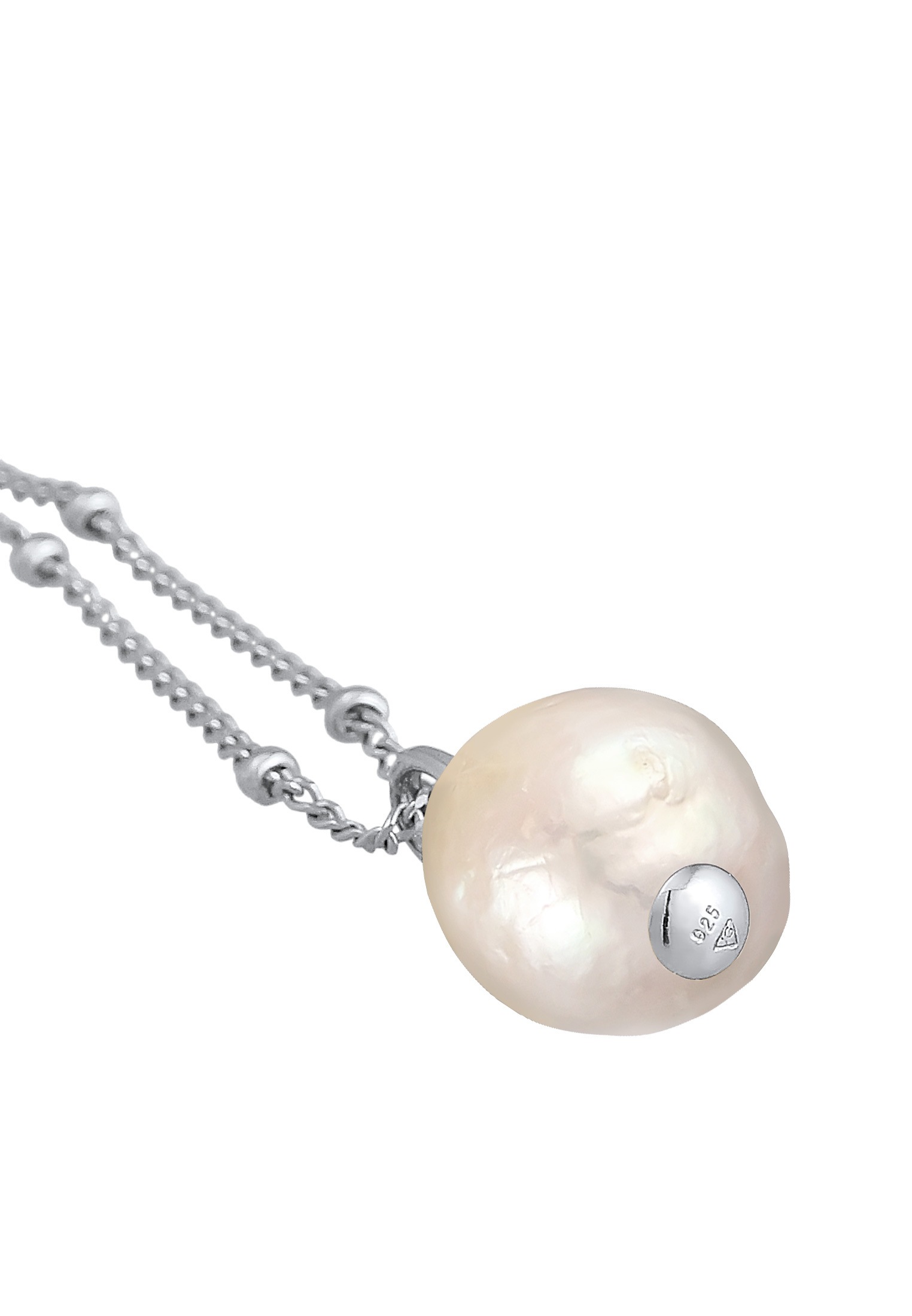 Elli Premium Lange Kette »Halskette Süßwasserzuchtperle Kugelkette 925 Silber«
