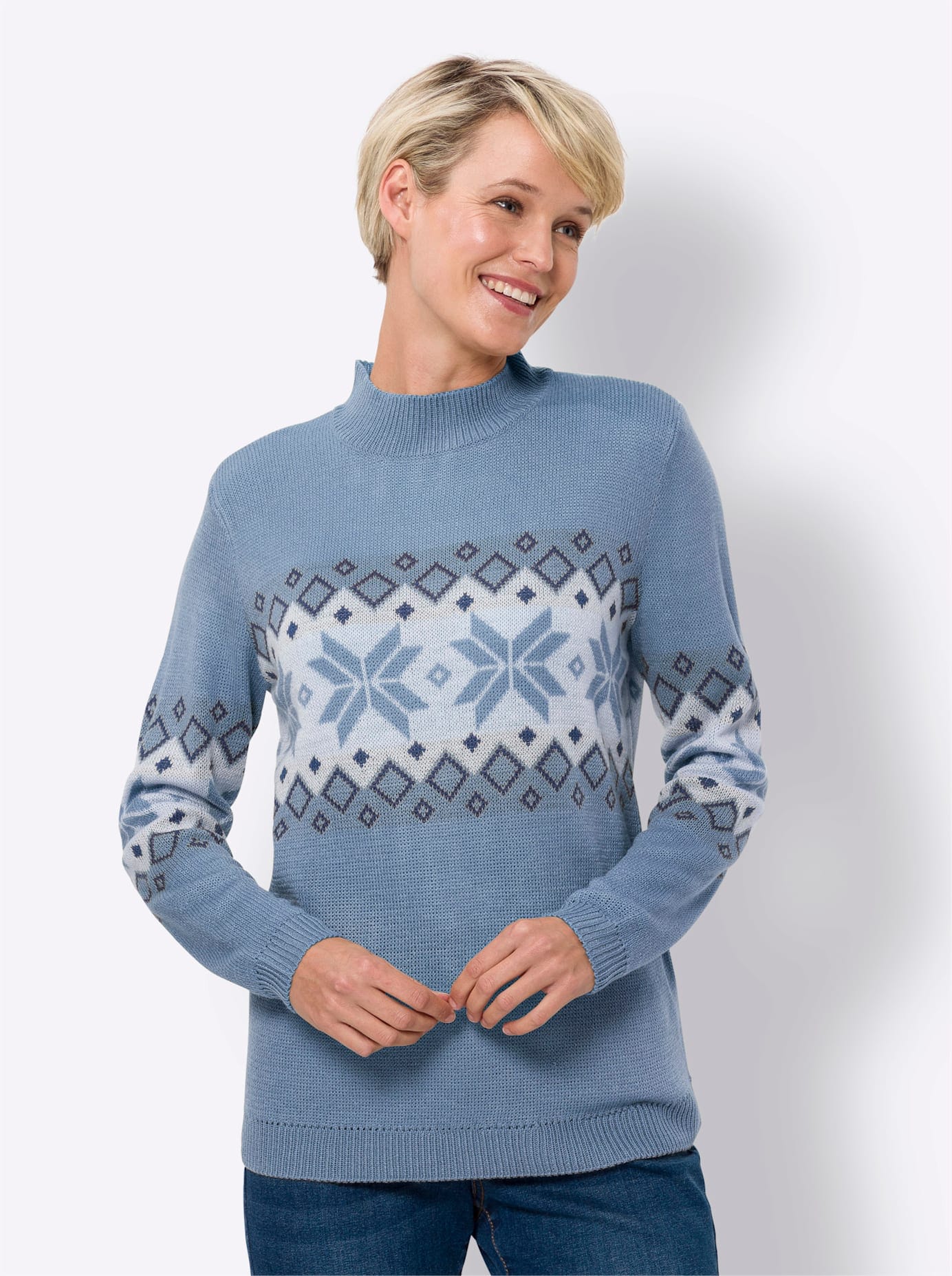 Norwegerpullover »Stehkragen-Pullover«