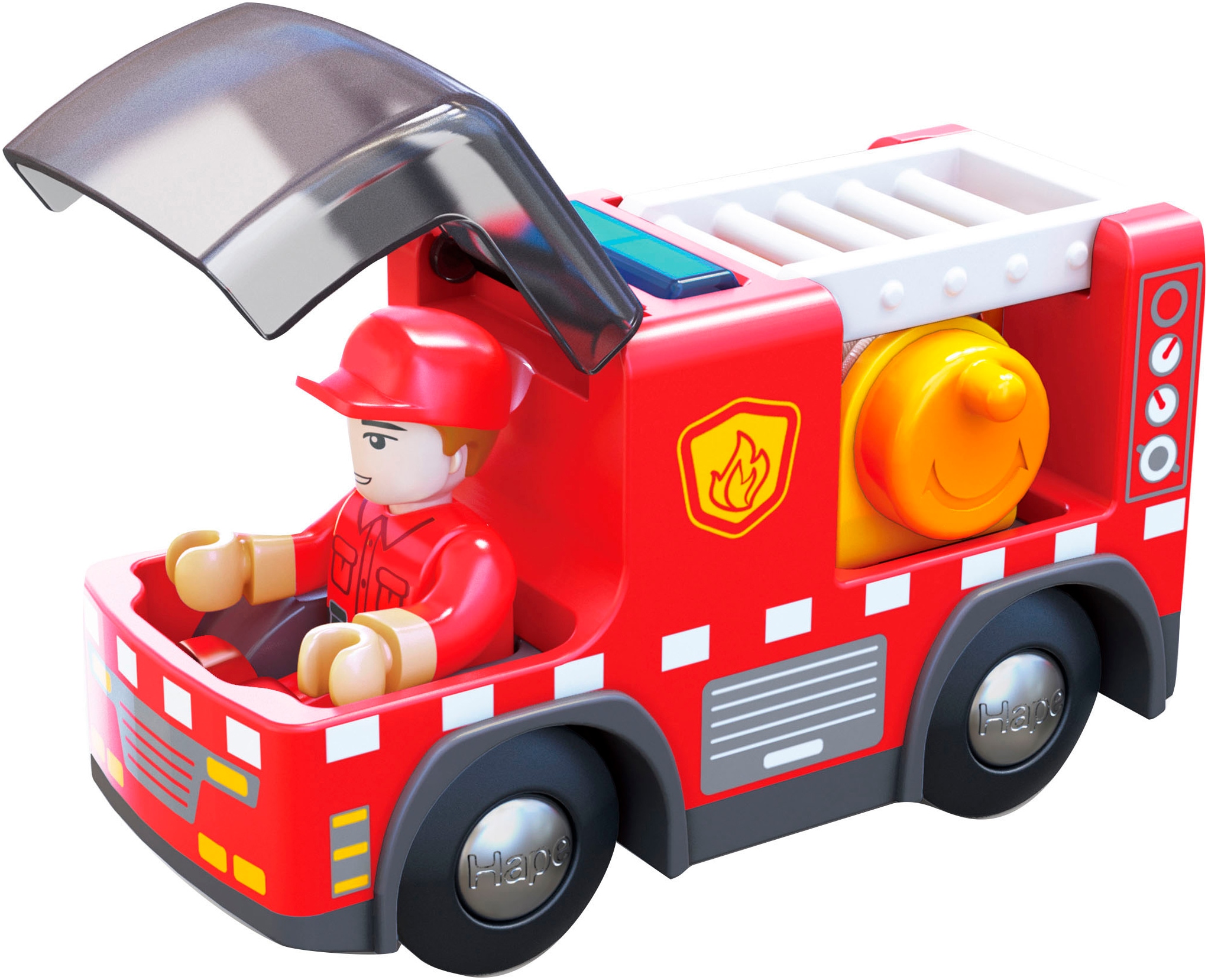 Hape Spielzeug-Feuerwehr »Feuerwehrauto mit Sirene« mit Licht und Sound