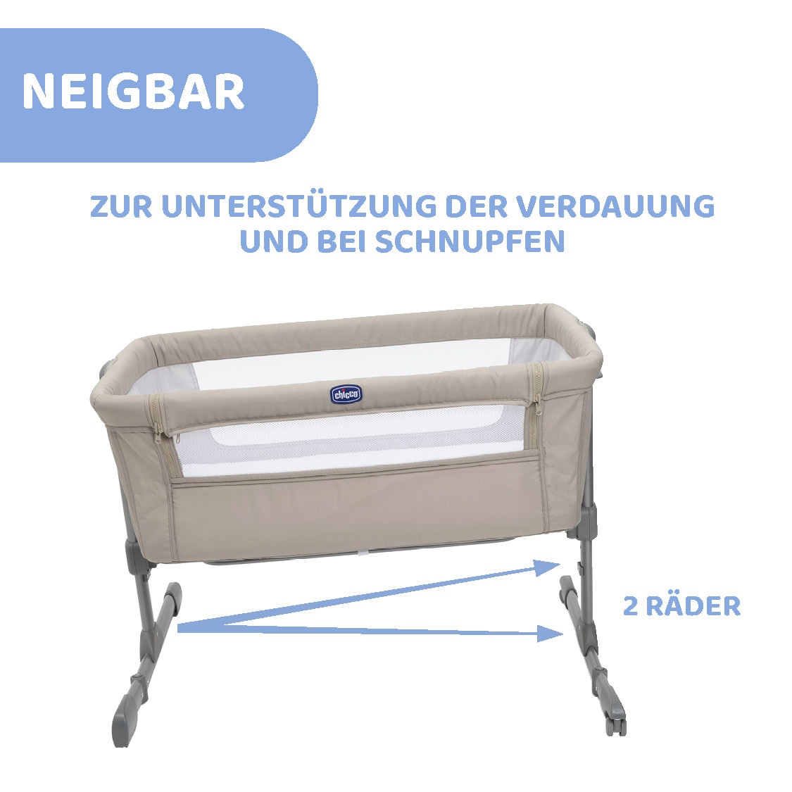 Chicco Beistellbett »next2me essential, dune«, Bezug teilweise aus recyceltem Material