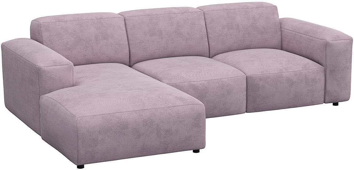 FLEXLUX Ecksofa »Lucera Chaislongue rechts oder links, L-Form, bequem« modern & anschmiegsam, Kaltschaum, Stahl-Wellenunterfederung