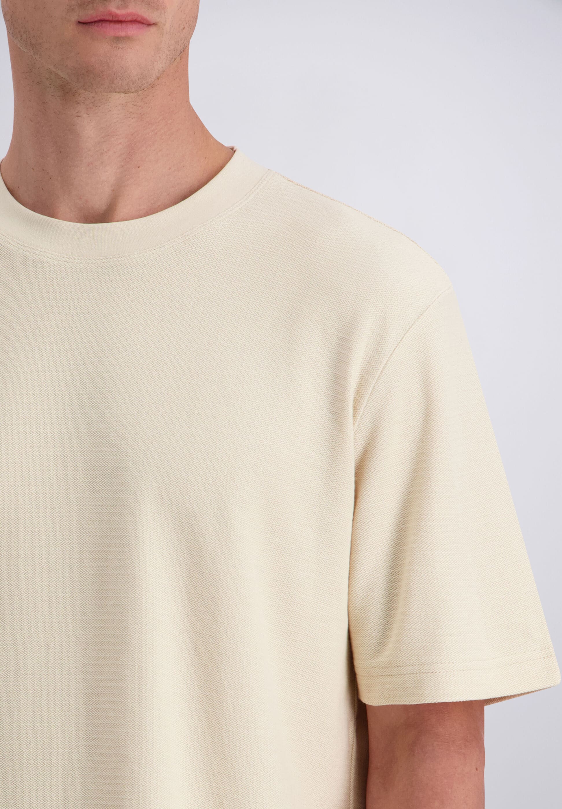 Pierre Cardin T-Shirt »Pierre Cardin T-Shirt« mit feiner Fischgrat-Struktur