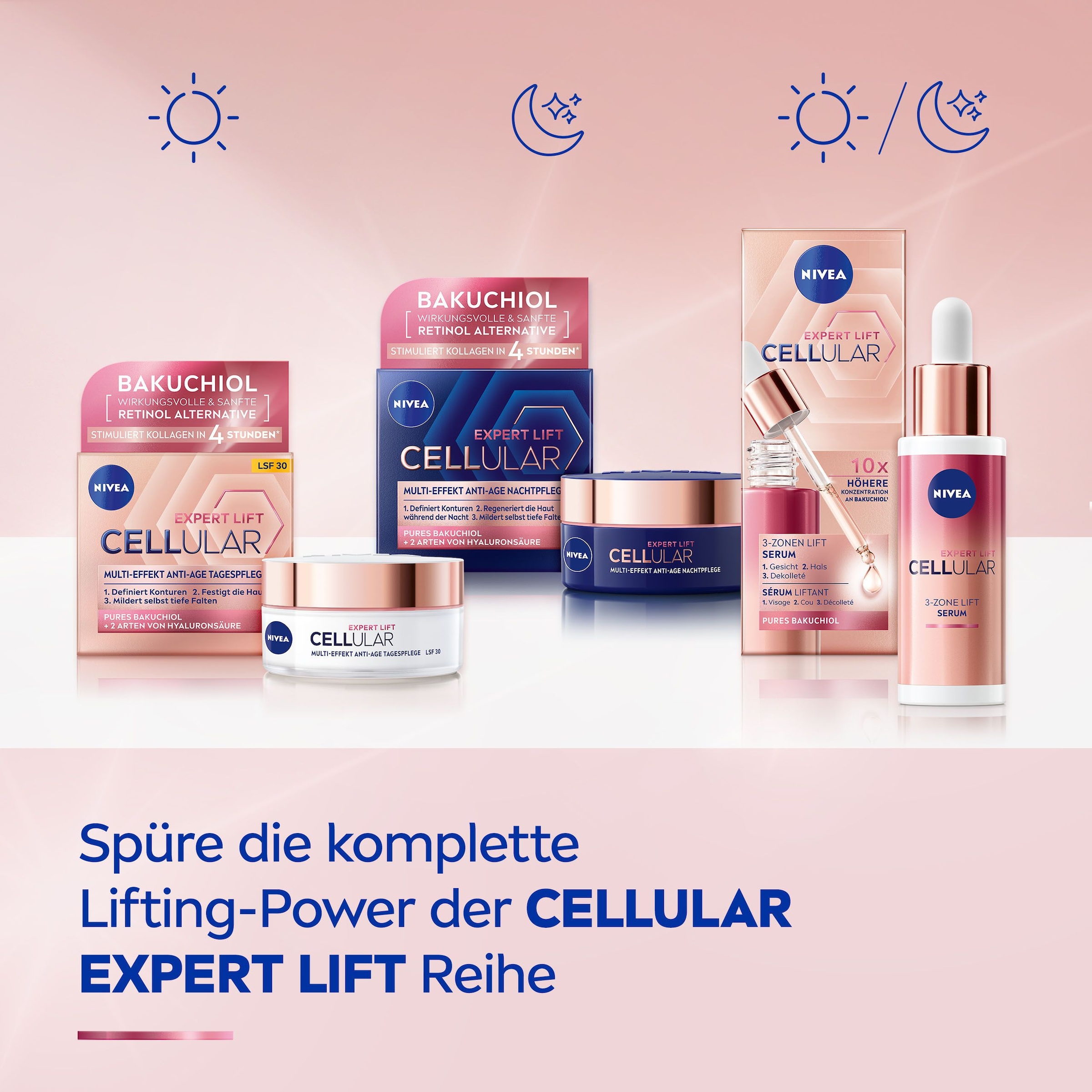 Nivea Gesichtsserum »CELLULAR Expert Lift Bakuchiol Lift Serum«