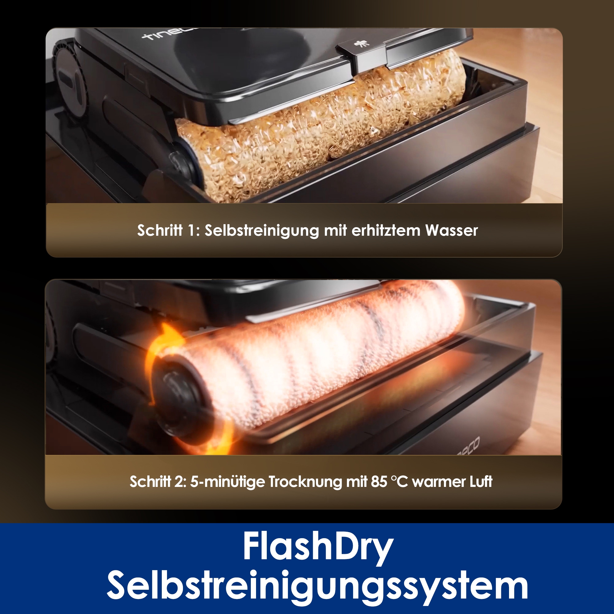 Tineco Nass-Trocken-Sauger »FLOOR ONE S7 Max Pro« Hochdruck-Wasserstrahl, intuitiver Selbstantrieb, Trocknung bei 85 °C