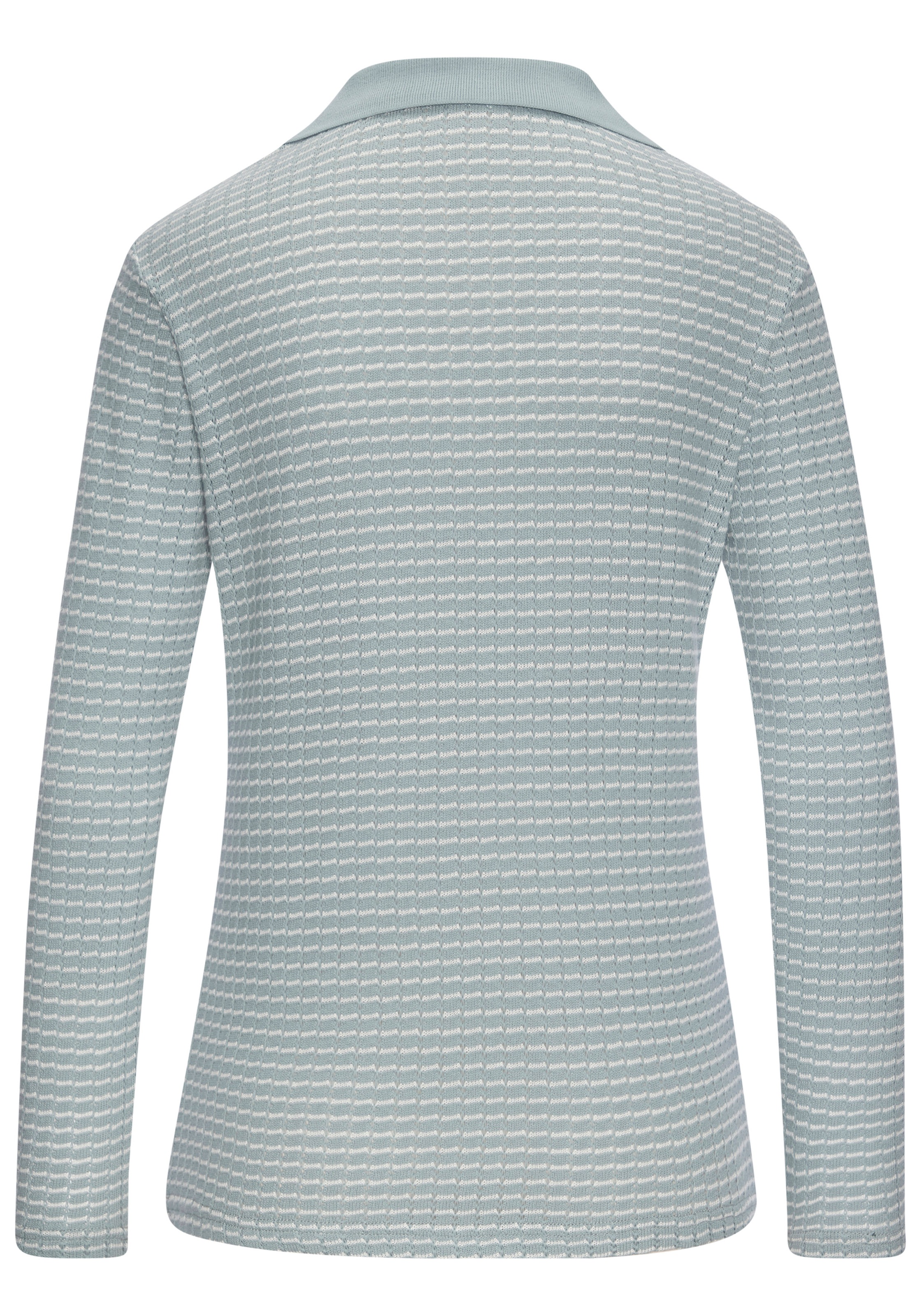 Vivance Langarm-Poloshirt »aus strukturierter Strickqualität«, schöne Strick-Qualität