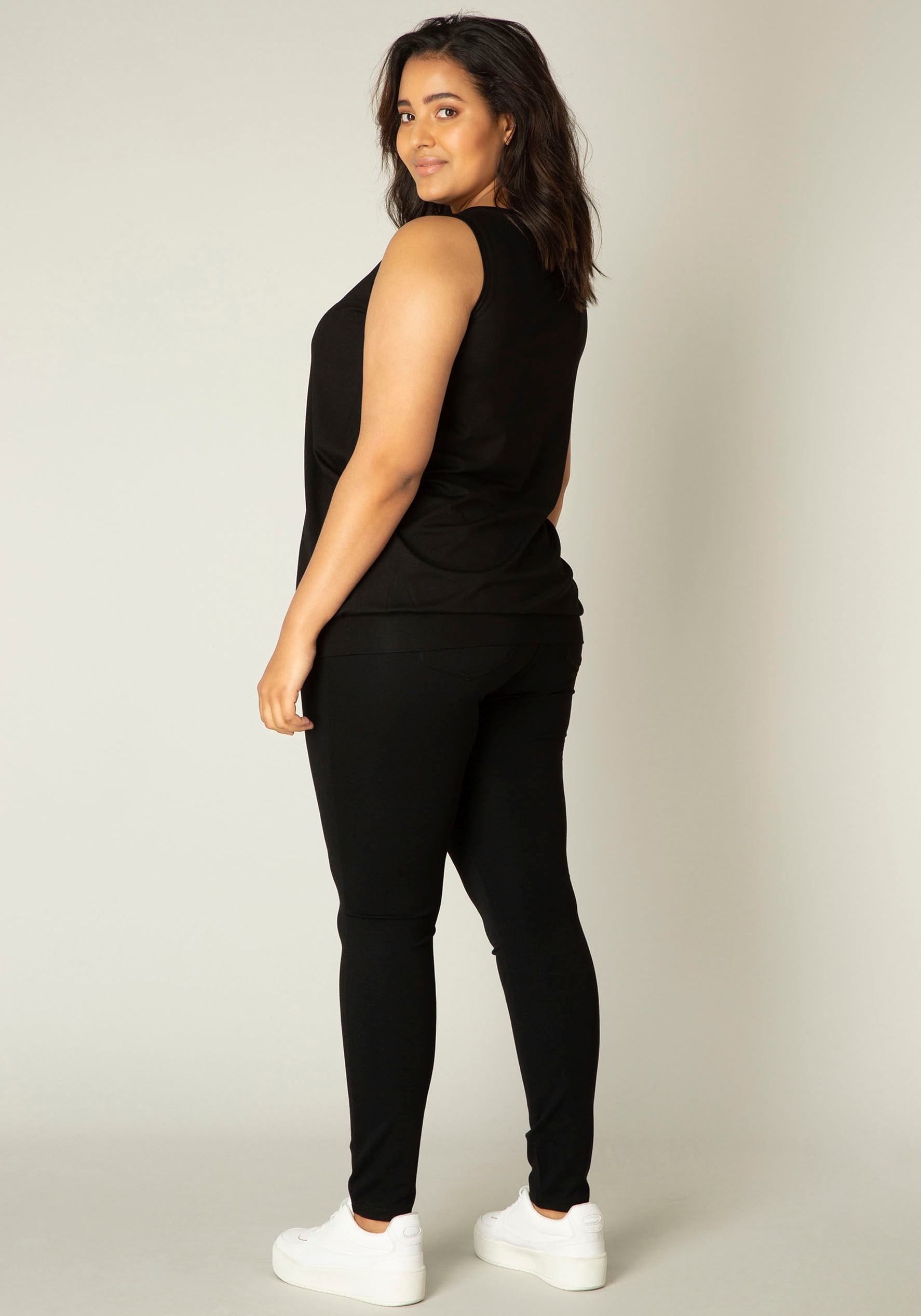 Base Level Curvy Longtop »Yasmina«, Formgebendes Bündchen am Saum