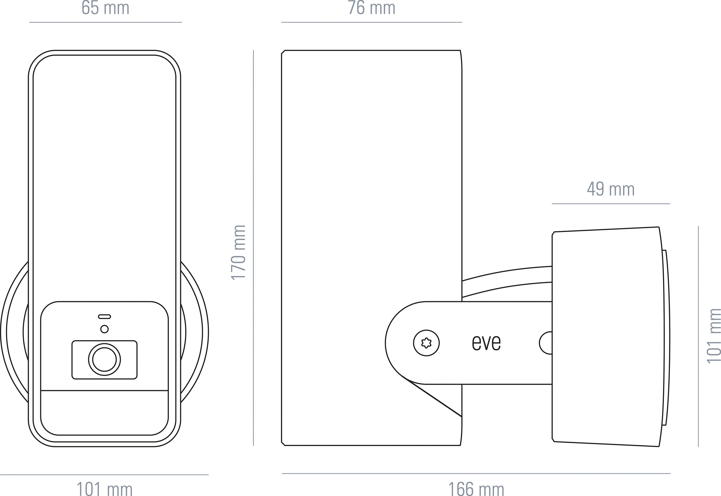 EVE Überwachungskamera »Outdoor Cam (HomeKit) 2er Pack«, Außenbereich, (Packung, 2 tlg.)