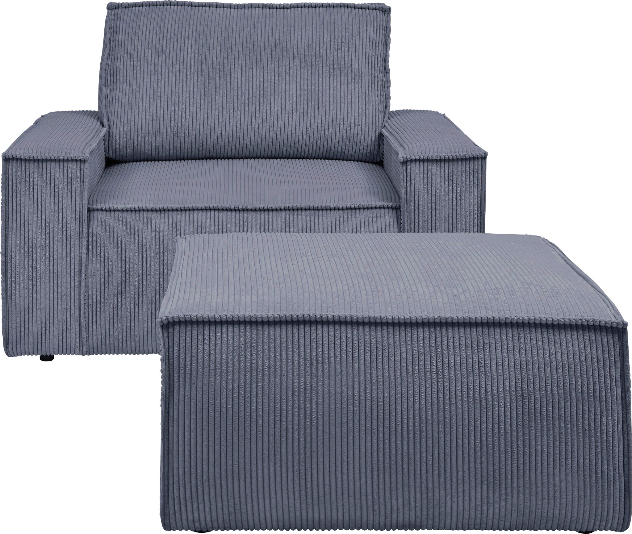 Home affaire Sessel »SHERWOOD«, Loveseat und Hocker im Set, passend zur Polster-Serie SHERWOOD