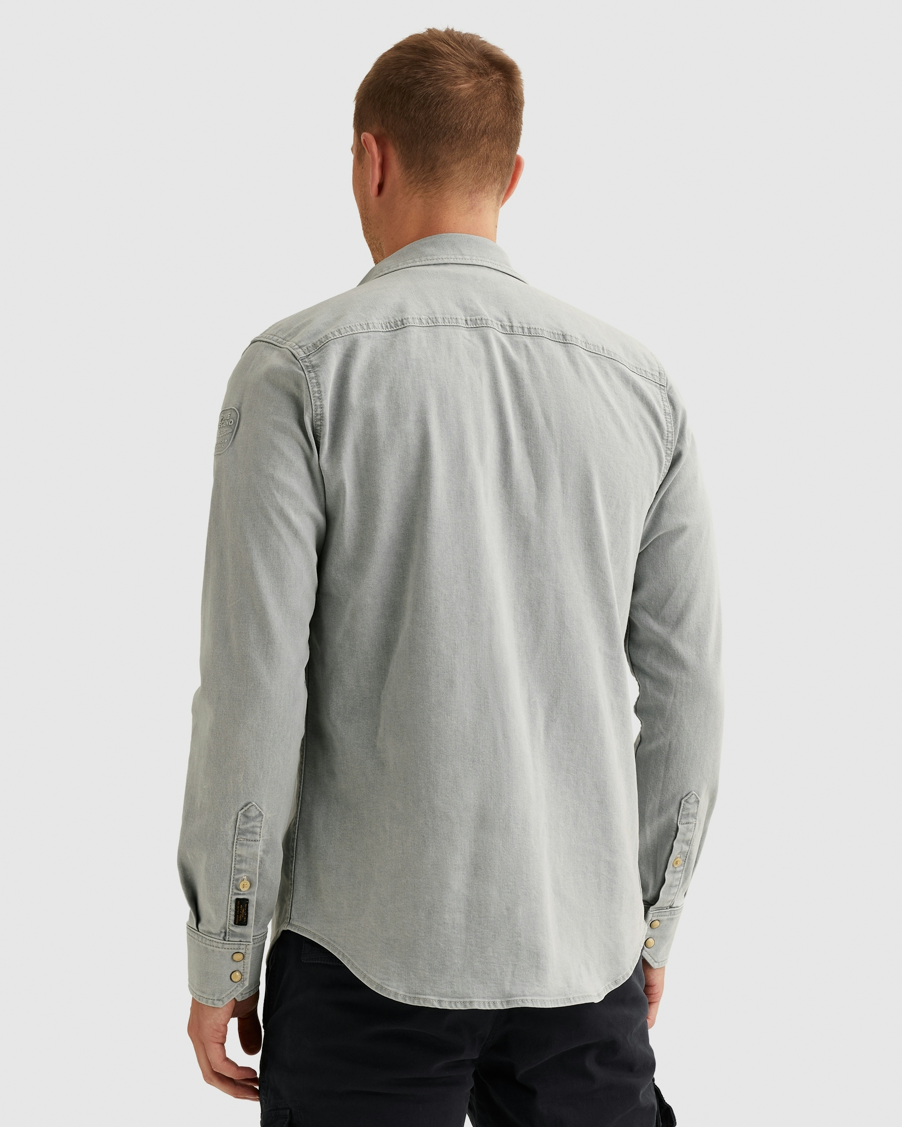 PME LEGEND Jeanshemd »Denim Shirts Sunset Greyblue Shade« mit Druckknopfleiste