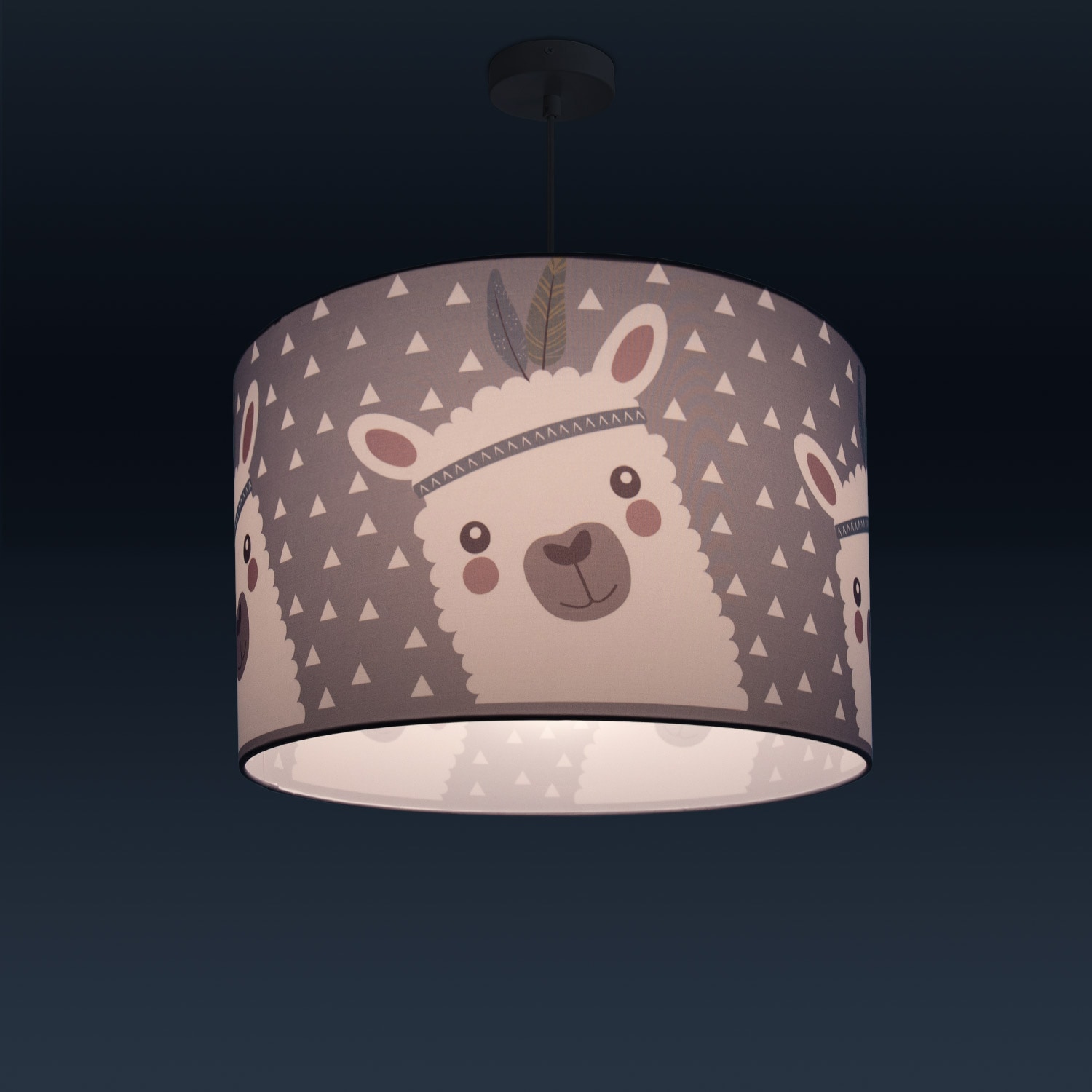 E27 kaufen 3 online 1 Jahren Paco Lama-Motiv, mit Deckenlampe 214«, Pendelleuchte Garantie LED Home Lampe | Kinderzimmer flammig-flammig, »Ela XXL Kinderlampe