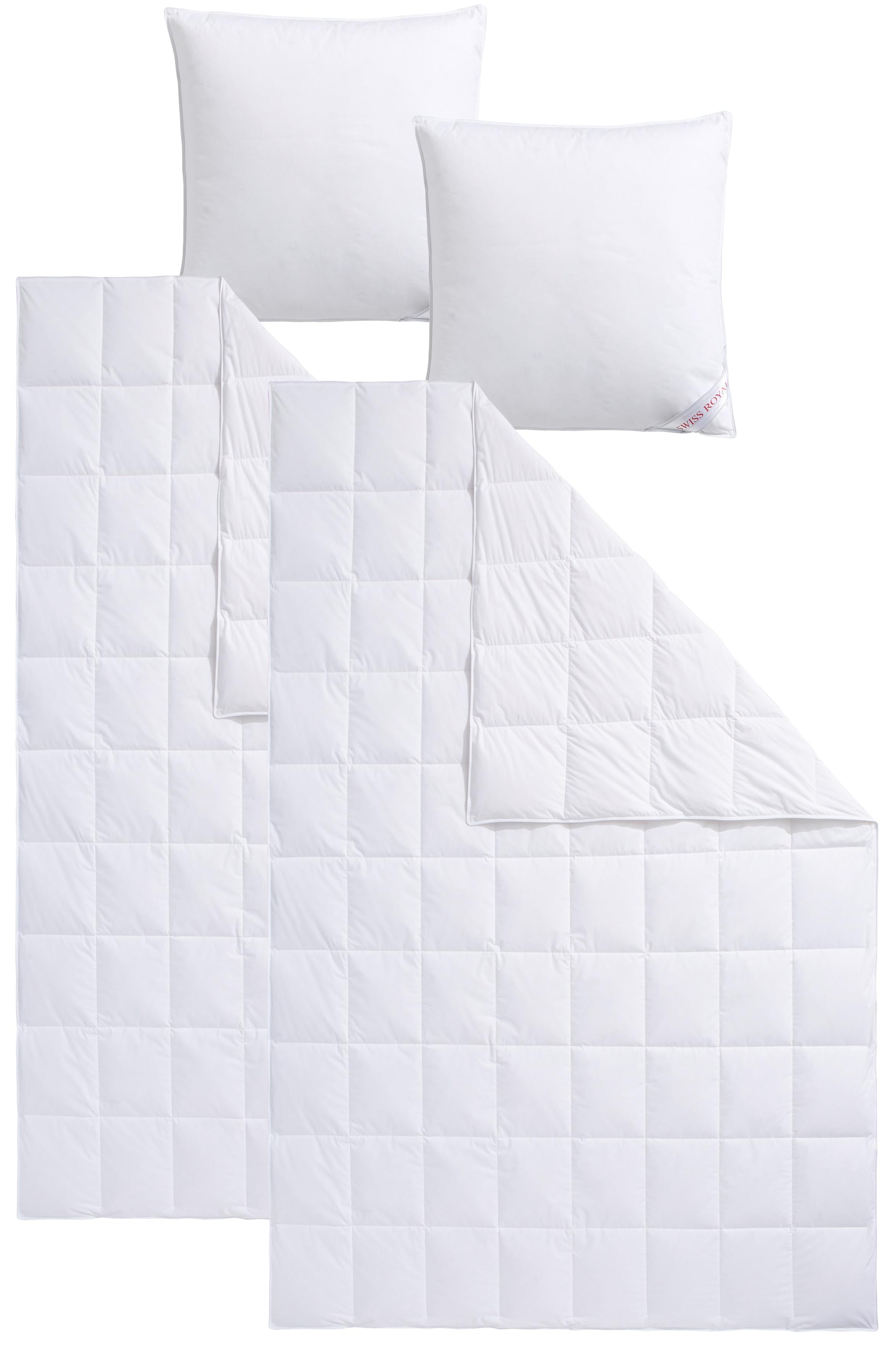 Haeussling Daunenbettdecke + Kopfkissen »Swiss Royal«, (Spar-Set), Bettdecken-Set mit Kopfkissen, 135x200 oder 155x220 cm, Sommer, Winter