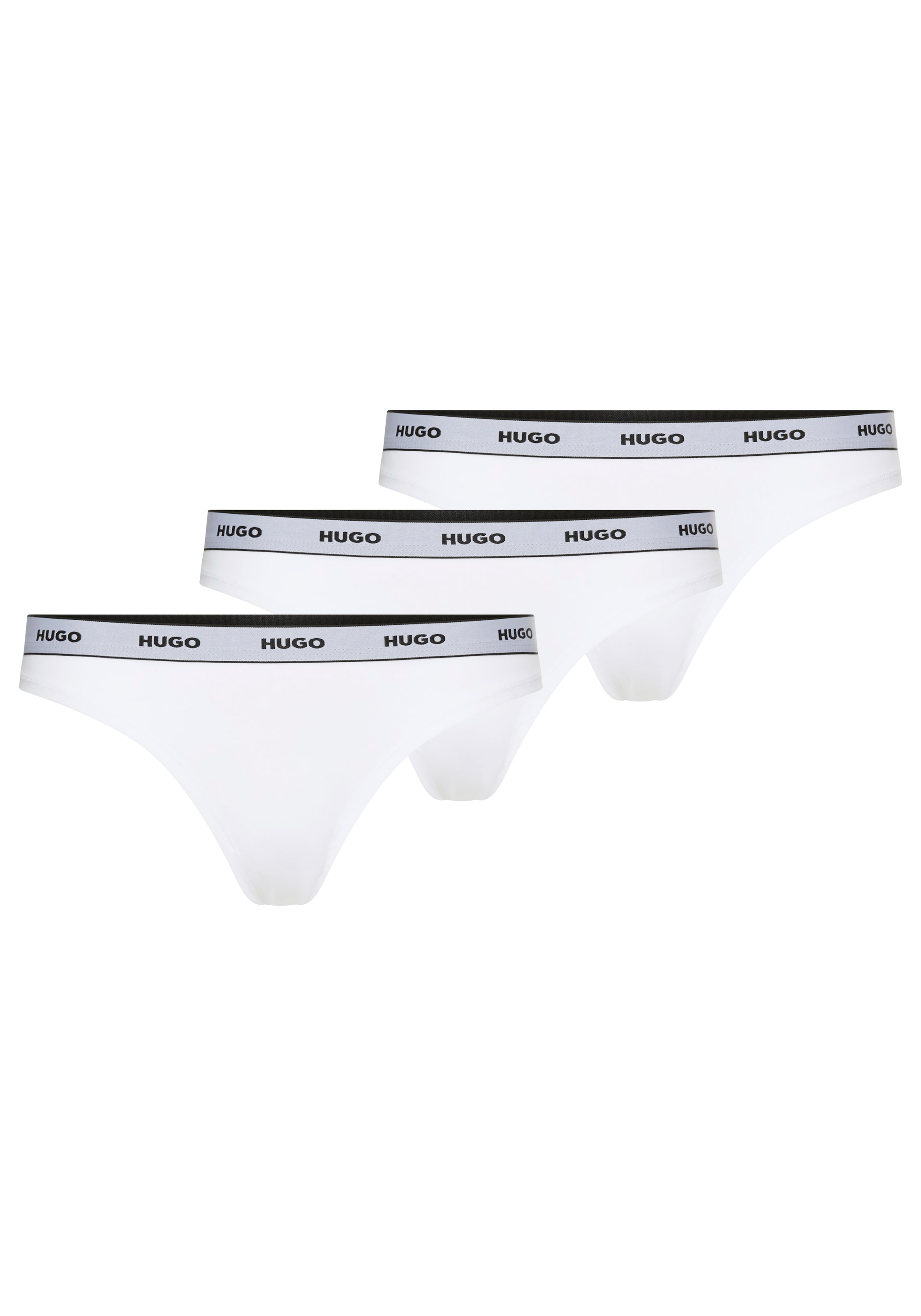 HUGO Underwear String »TRIPLET THONG STRIPE« elastischer Bund mit Logo, enganliegend