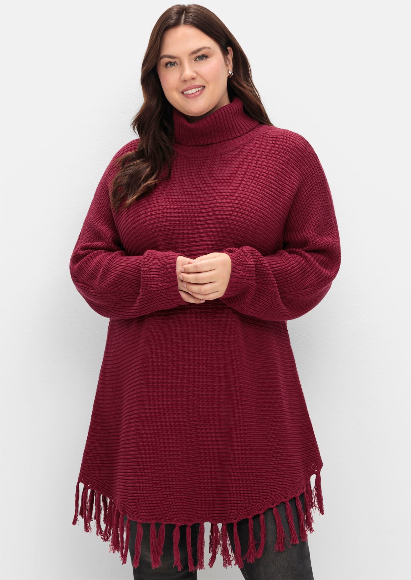 Sheego Strickponcho »Strickpullover«