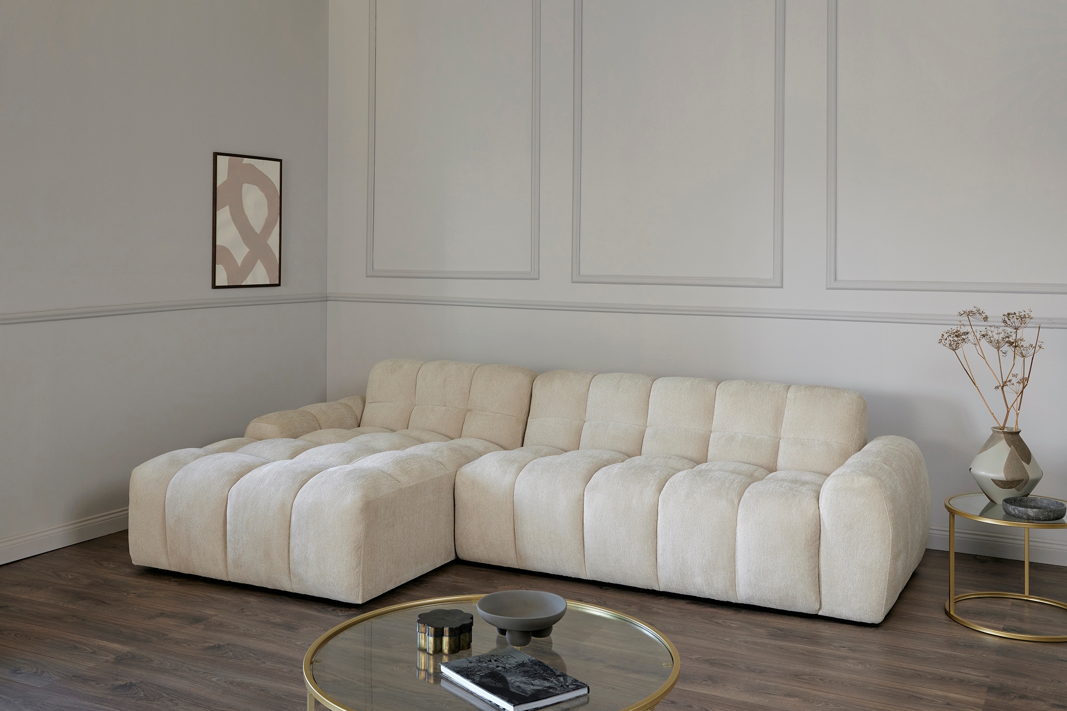 Jahnke Ecksofa »RELAX BUBBLE CORNER« Platz für bis zu 5 Personen,Taschenfederkernpolsterung,L-Form,B:305 cm