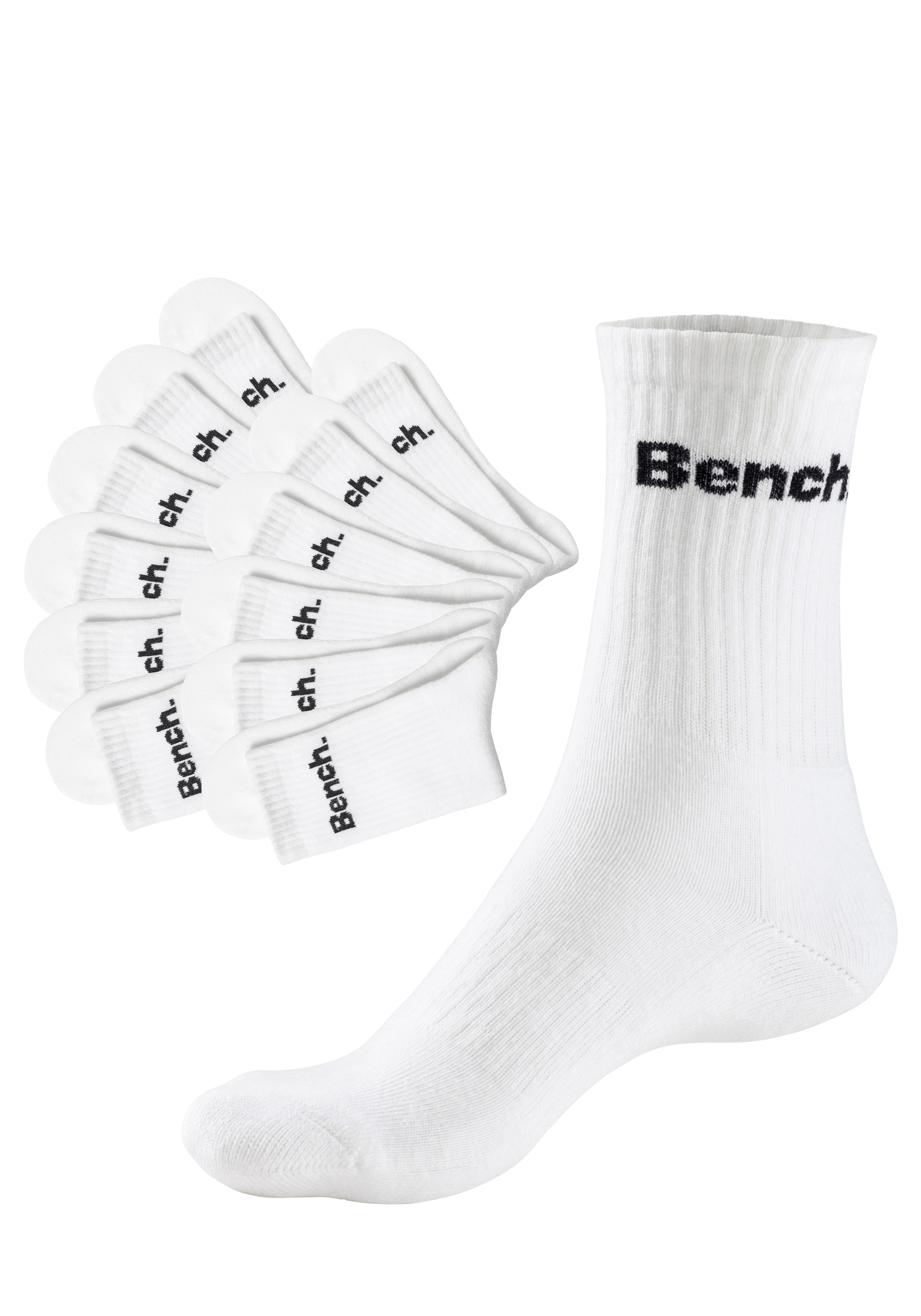 Bench. Tennissocken, (Packung, 12 Paar), mit Fuß Polsterung